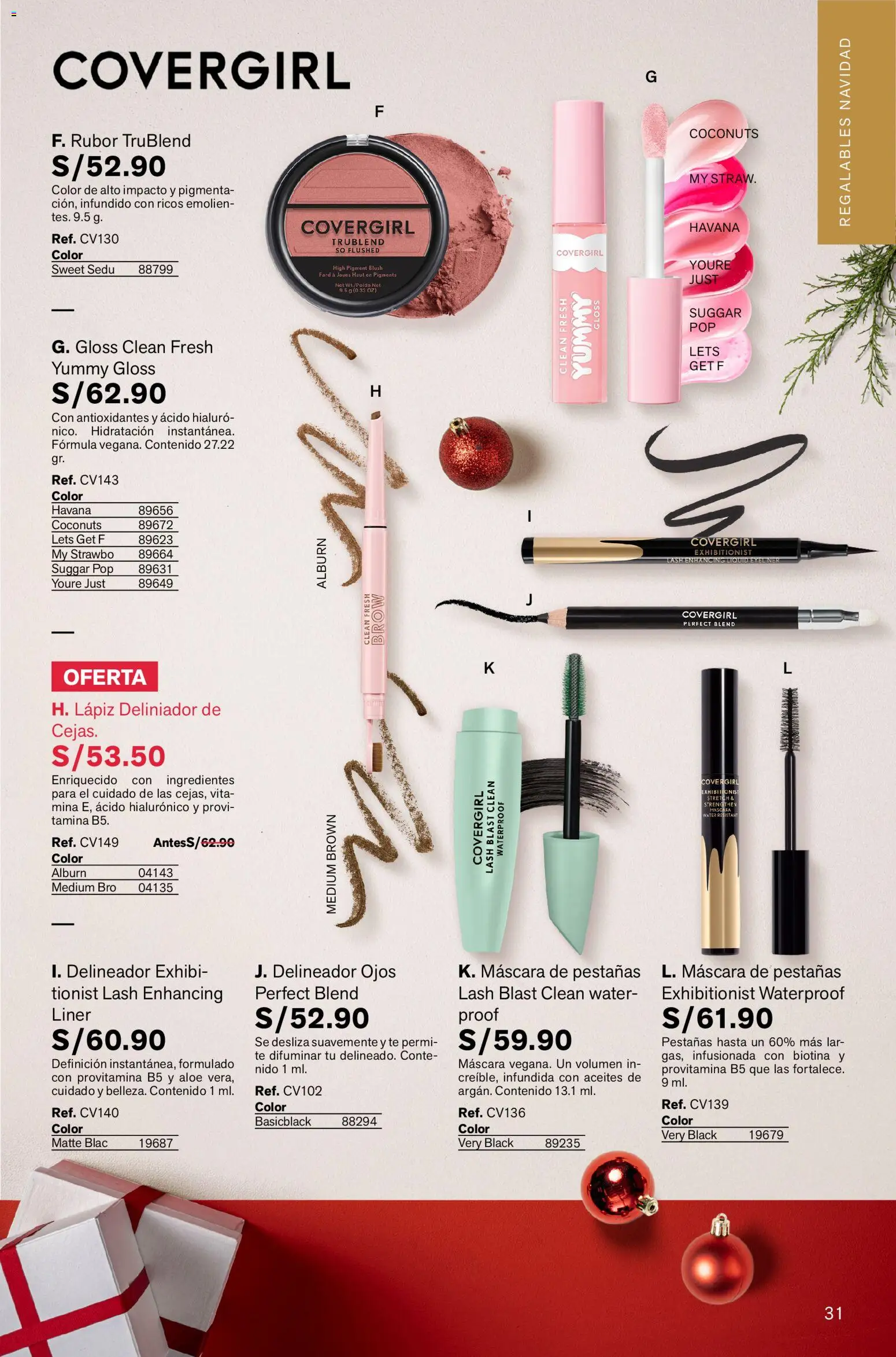 Catálogo Leonisa válido desde 05.12.2025 | Página: 31 | Productos: Máscara, Delineador, Té, Rubor