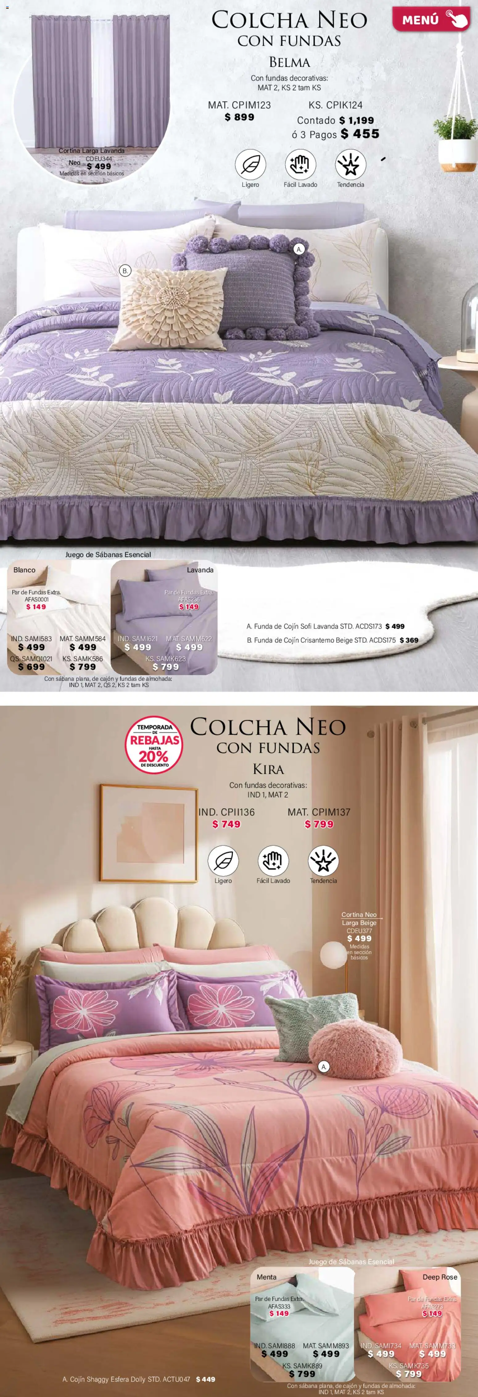 Nuevas ofertas de Colchas Concord válidas en toda la República Mexicana desde el 01.02.2026. ¡Encuentra las mejores ofertas en Colchas Concord catálogo! | Página: 77 | Productos: Juego, Funda, Almohada, Sabanas