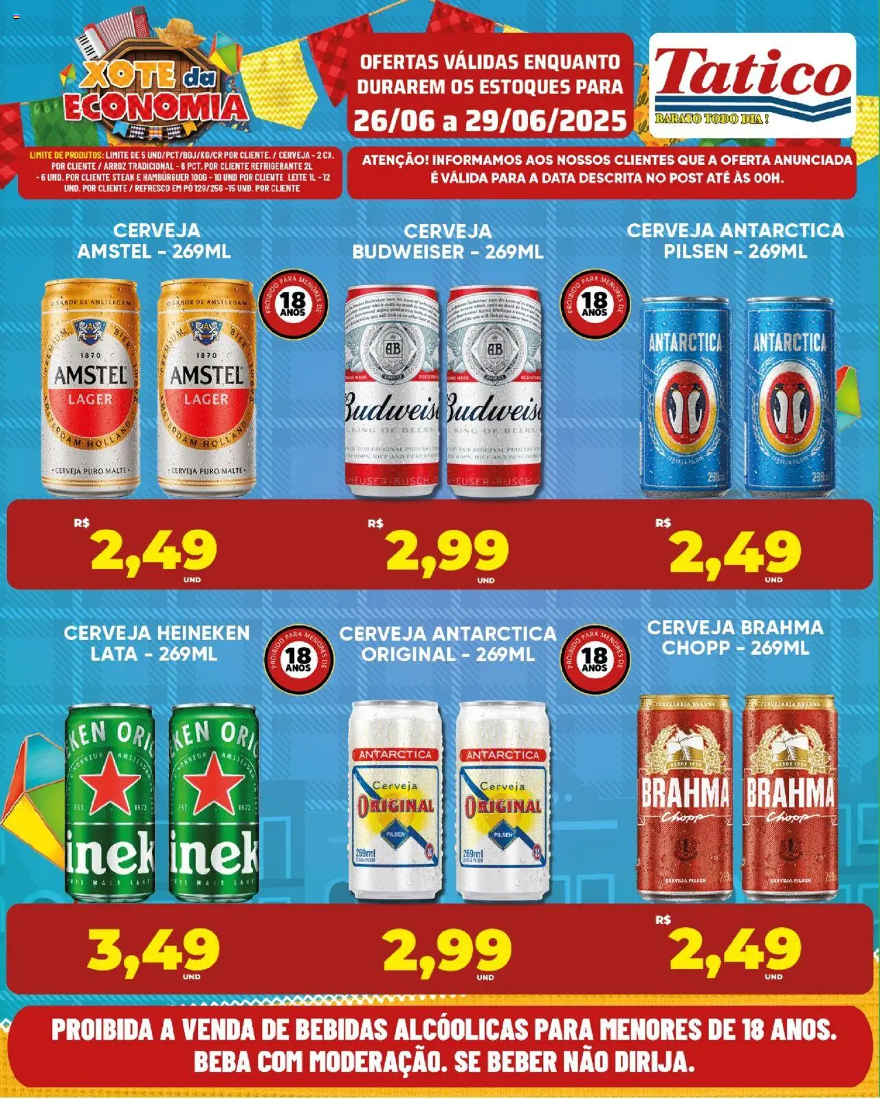 Tatico Folheto - válido de 30.06.2025 | Página: 43 | Produtos: Refresco, Cerveja, Arroz, Hambúrguer