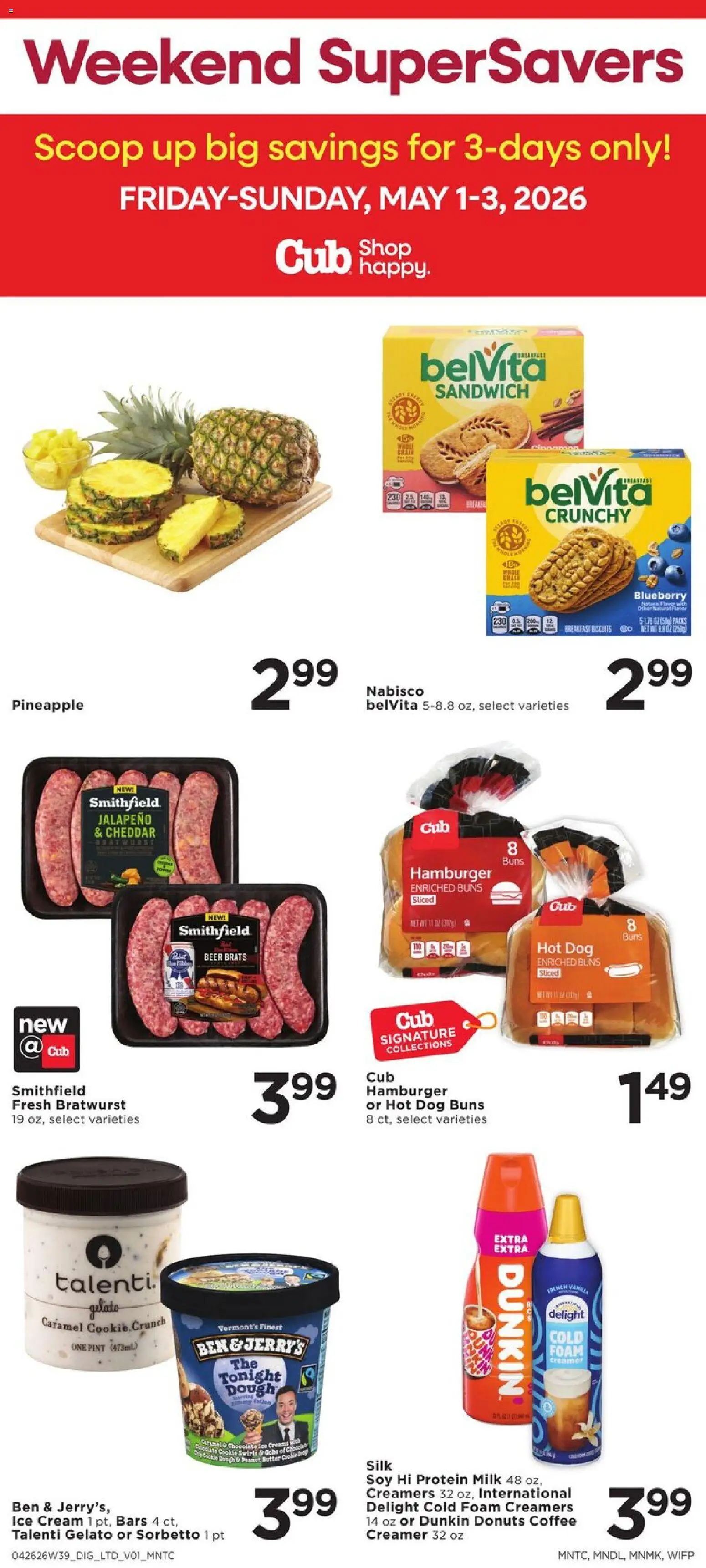 Cub Foods Weekly Savings - MN - valid from 26.04.2026 | Page: 9 | Products: Beer, Pineapple, Cream, Ice cream