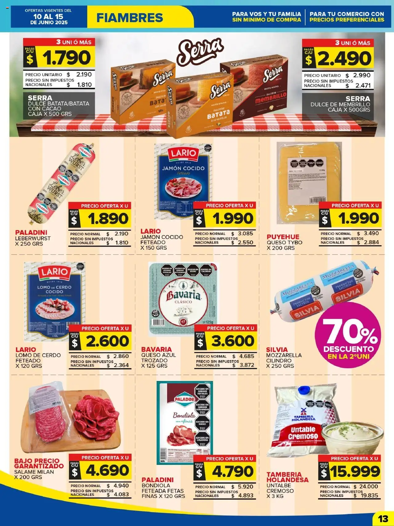 Carrefour Maxi catálogo │ válido desde el 10.06.2025 | Página: 13 | Productos: Caja, Queso, Salame, Cerdo