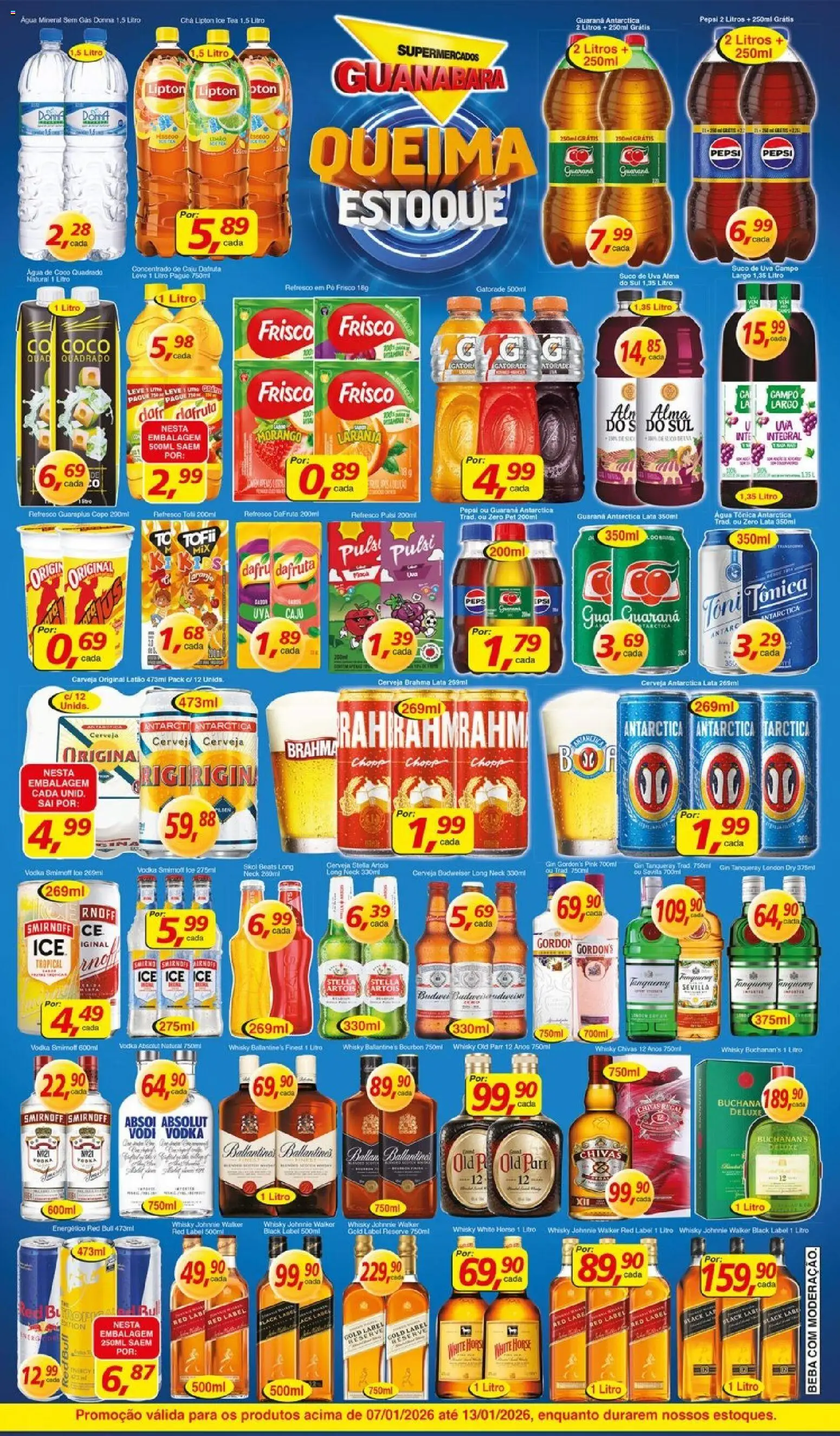 Supermercados Guanabara Folheto - válido de 07.01.2026 | Página: 6 | Produtos: Caju, Energético, Ice tea, Suco