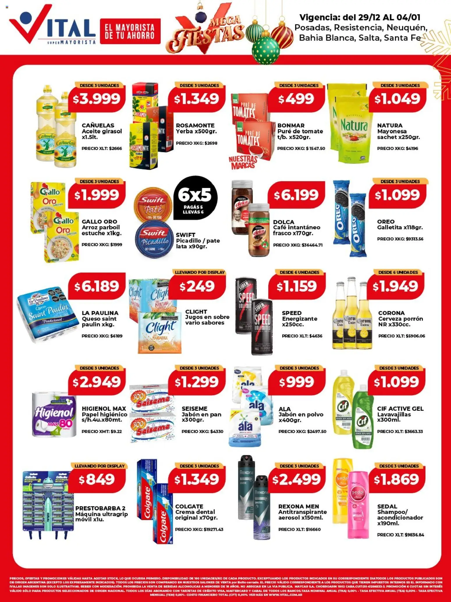 Vital - Ofertas │ válido desde el 29.12.2025 | Página: 1 | Productos: Aceite, Paté, Arroz, Crema