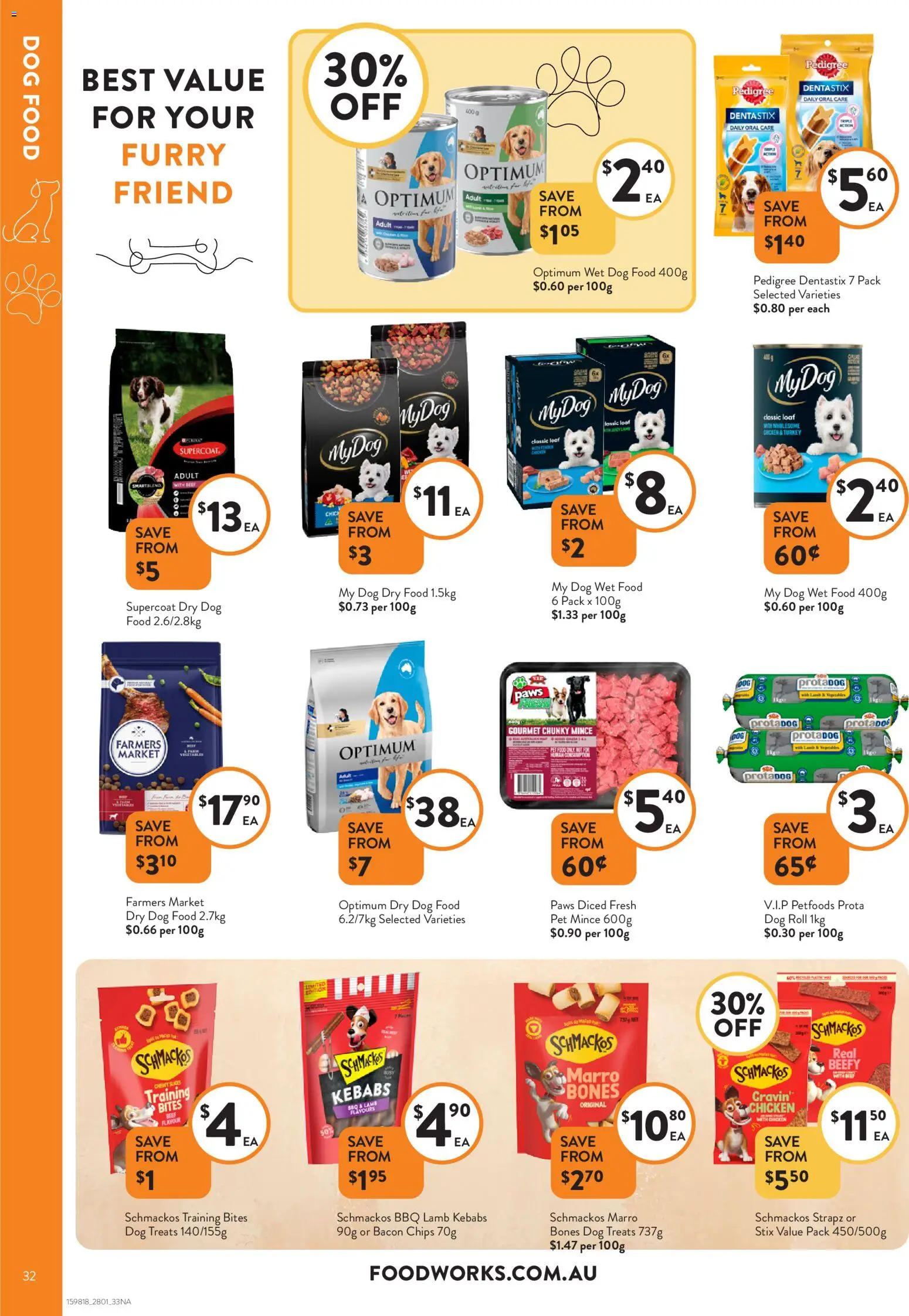 Foodworks catalogue - valid from 28.01.2026 | Page: 32 | Products: Chicken, Lamb, Beef, Dog food