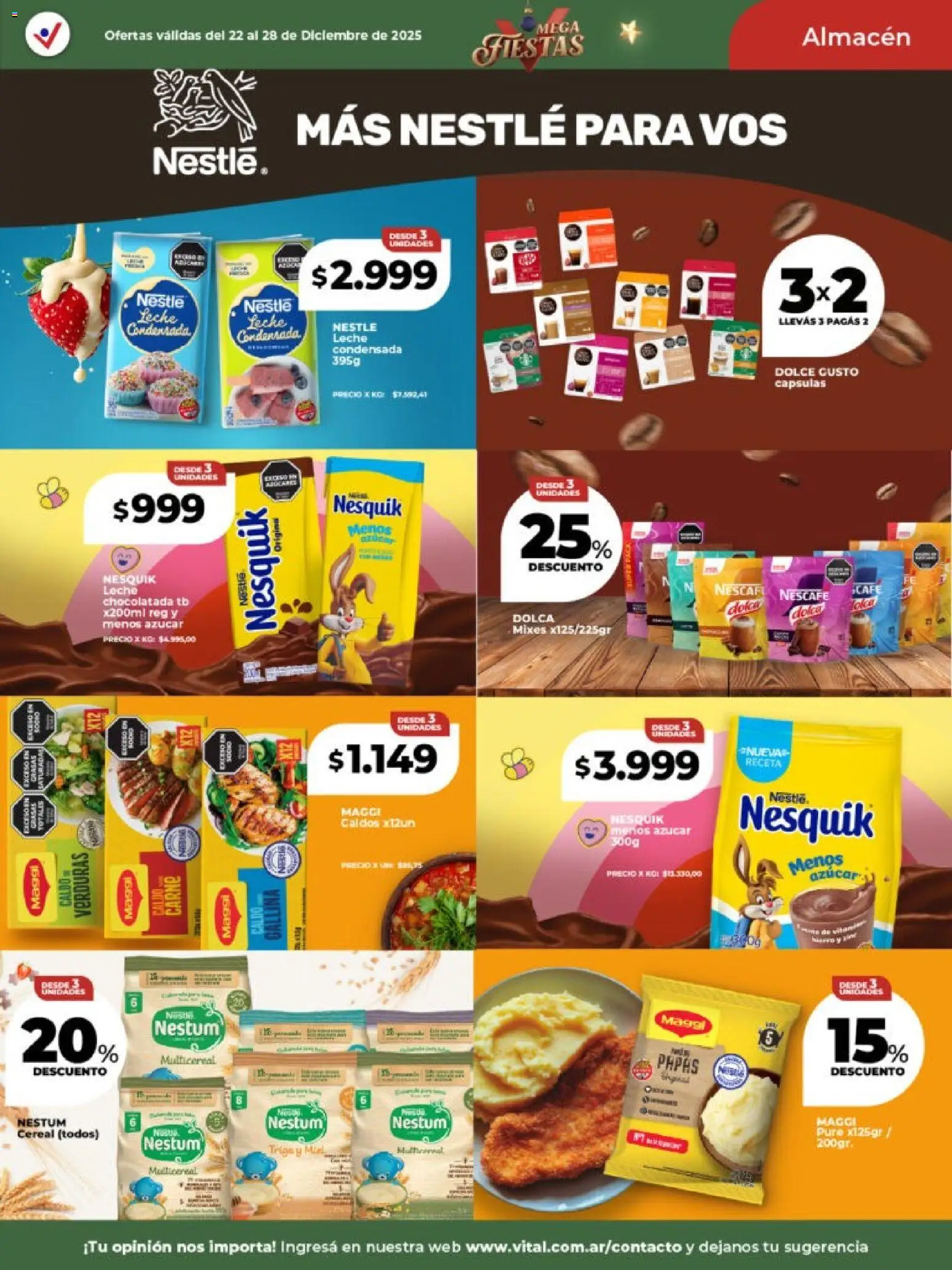 Vital - Ofertas - Laferrere │ válido desde el 22.12.2025 | Página: 13 | Productos: Azucar, Leche, Café, Chocolatada