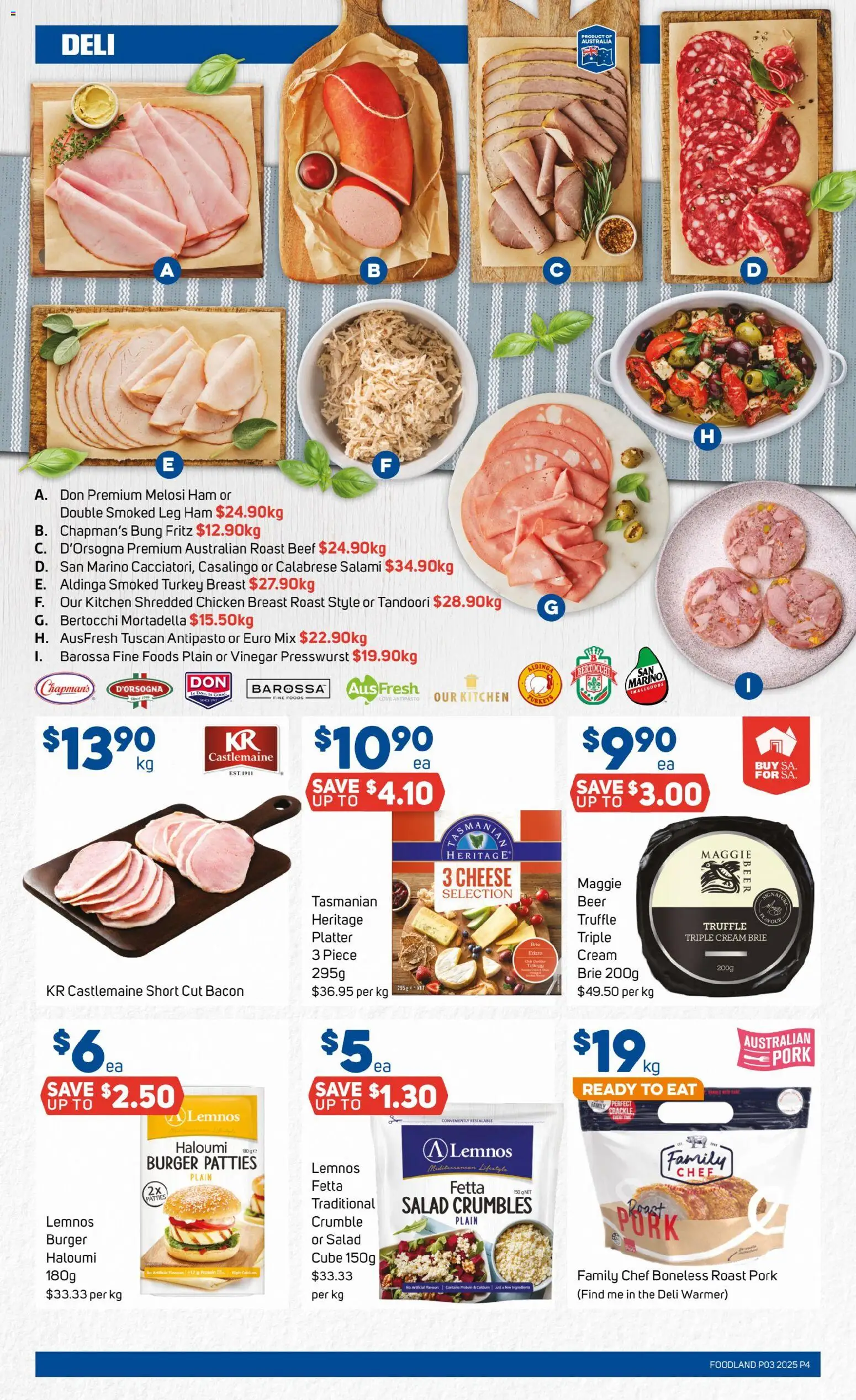 Foodland catalogue - valid from 14.01.2026 | Page: 4 | Products: Bacon, Salami, Beer, Cream