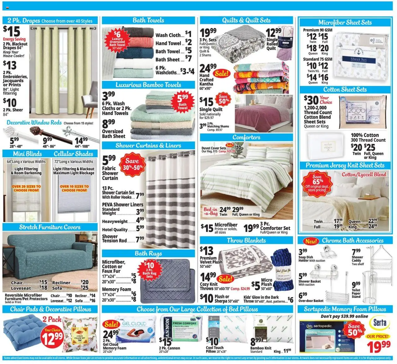Ocean State Job Lot Weekly Ad - valid from 31.07.2025 | Page: 13 | Products: Sofa, Recliner, Sheet, Weight