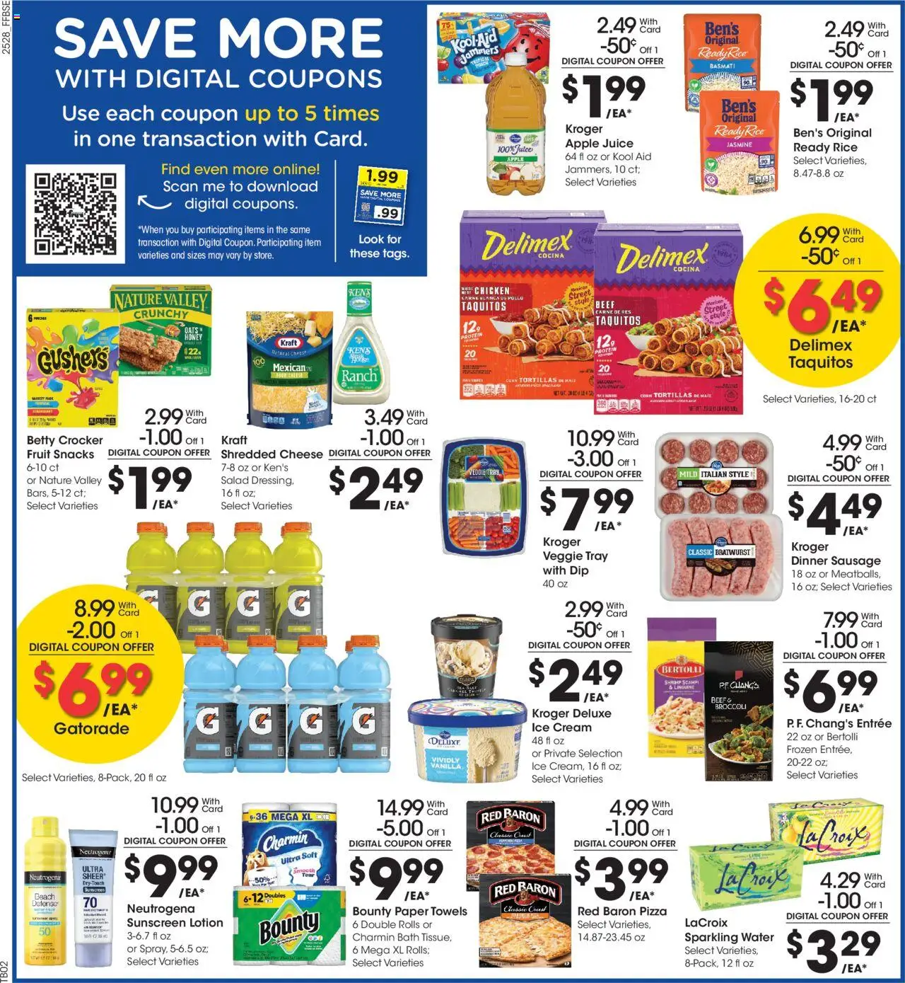 Fry's Food Weekly Ad - valid from 13.08.2025 | Page: 2 | Products: Sunscreen, Beef, Ice cream, Water