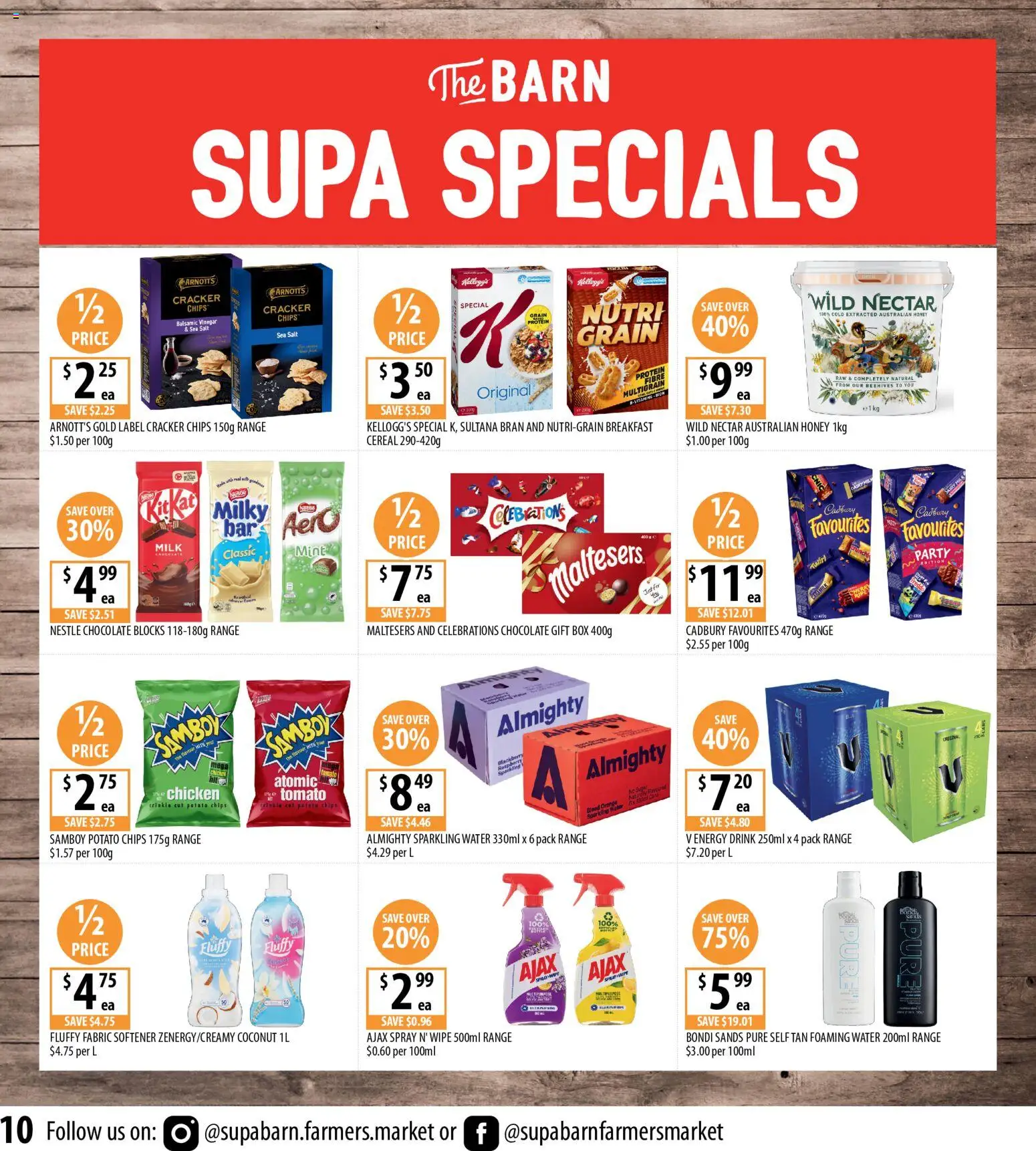 Supabarn catalogue - valid from 15.04.2026 | Page: 10 | Products: Box, Chips, Water, Raspberry