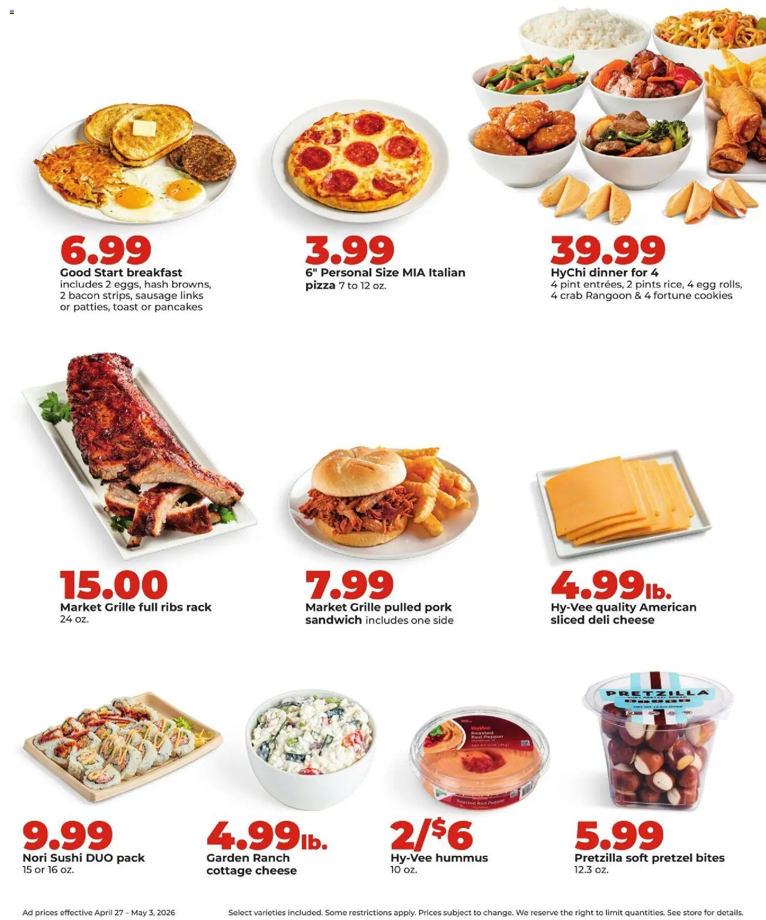HyVee Weekly Ad - valid from 27.04.2026 | Page: 17 | Products: Pizza, Pork, Cookies, Cottage cheese