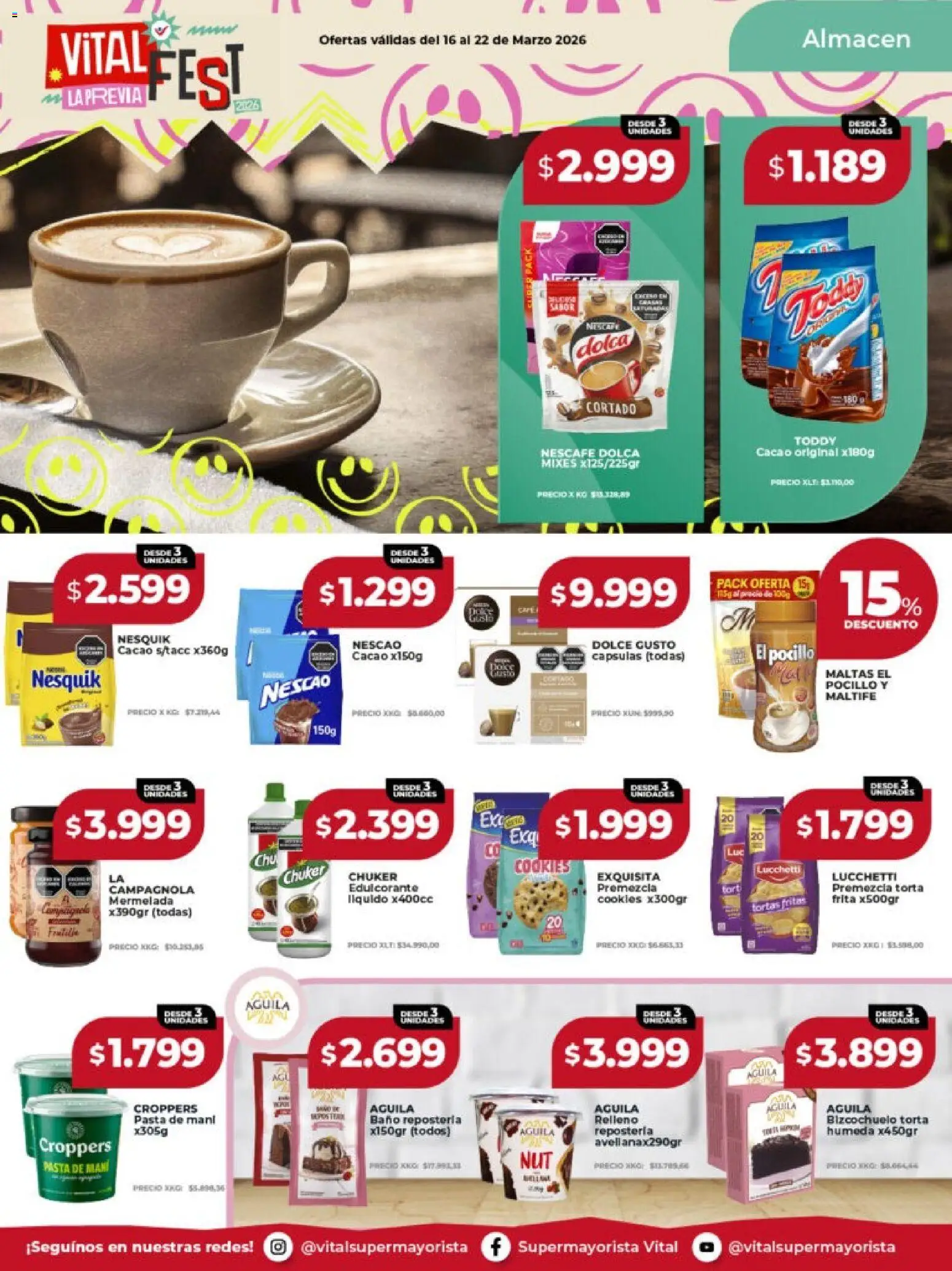 Vital - Ofertas -  Resistencia │ válido desde el 16.03.2026 | Página: 12 | Productos: Baño, Torta, Cacao, Pasta