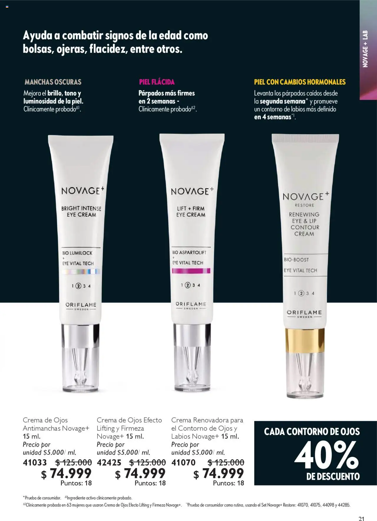 Oriflame revista - valida desde el 04.10.2025 | Página: 21 | Productos: Crema, Contorno, Contorno de ojos