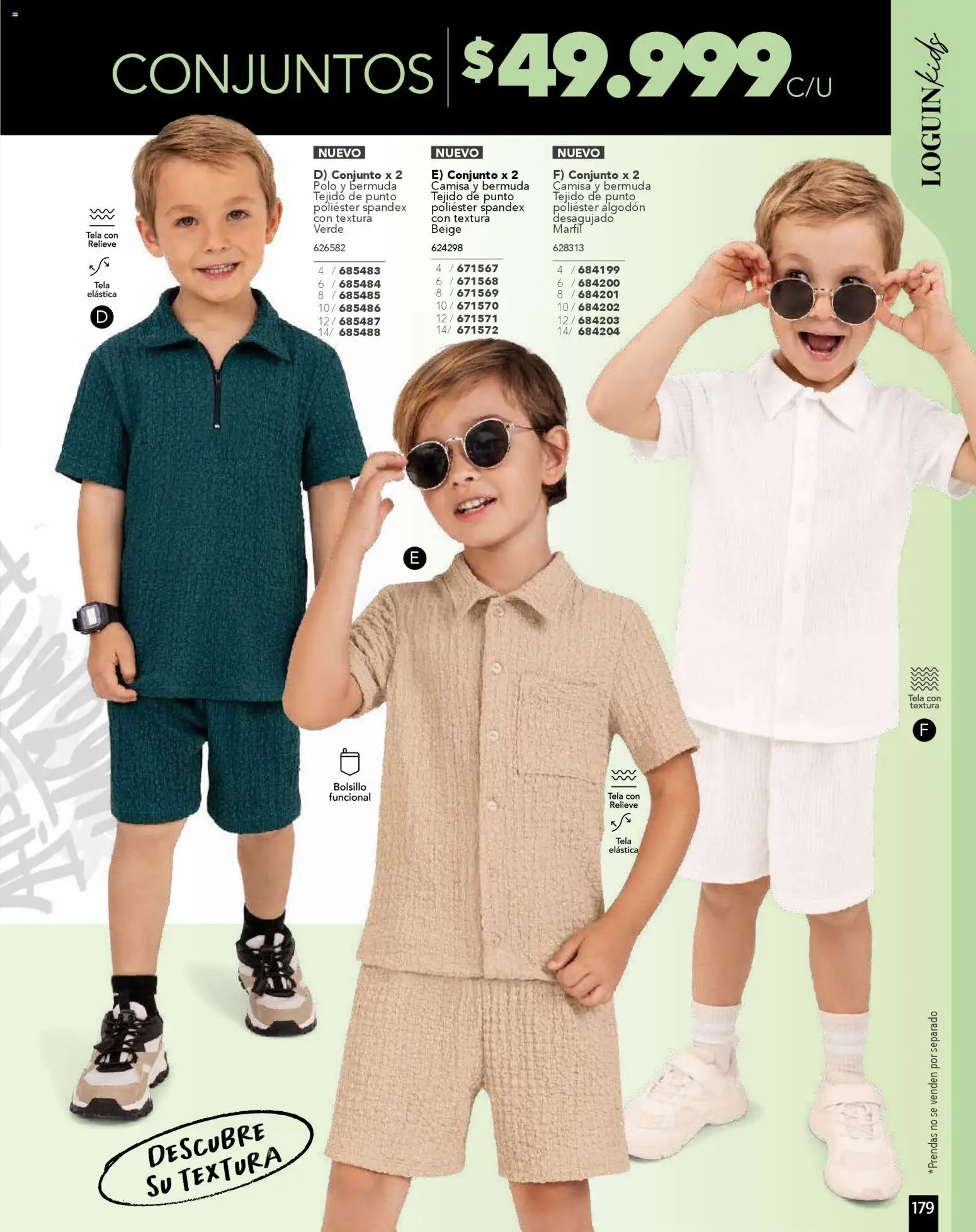 Pacifika revista - valida desde el 01.11.2025 | Página: 179 | Productos: Algodón, Bermuda, Conjunto, Camisa