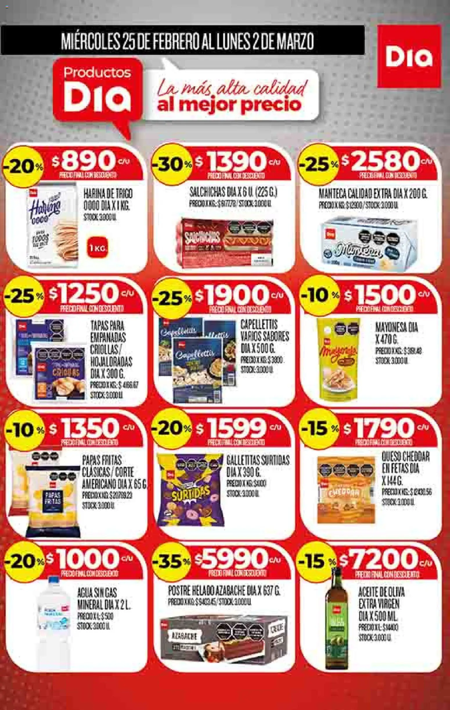 Dia - Ofertas - Salta y Jujuy │ válido desde el 25.02.2026 | Página: 5 | Productos: Galletitas, Mayonesa, Oliva, Agua