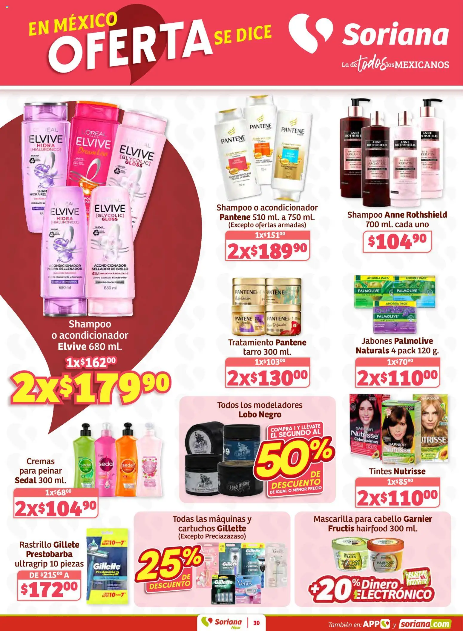 Nuevas ofertas de Soriana válidas en toda la República Mexicana desde el 12.02.2026. ¡Encuentra las mejores ofertas en Soriana - Preciazazaso Híper: Ags, Col, Gto, Jal, Mich! | Página: 30 | Productos: Rastrillo, Brillo, Aguacate, Mascarilla