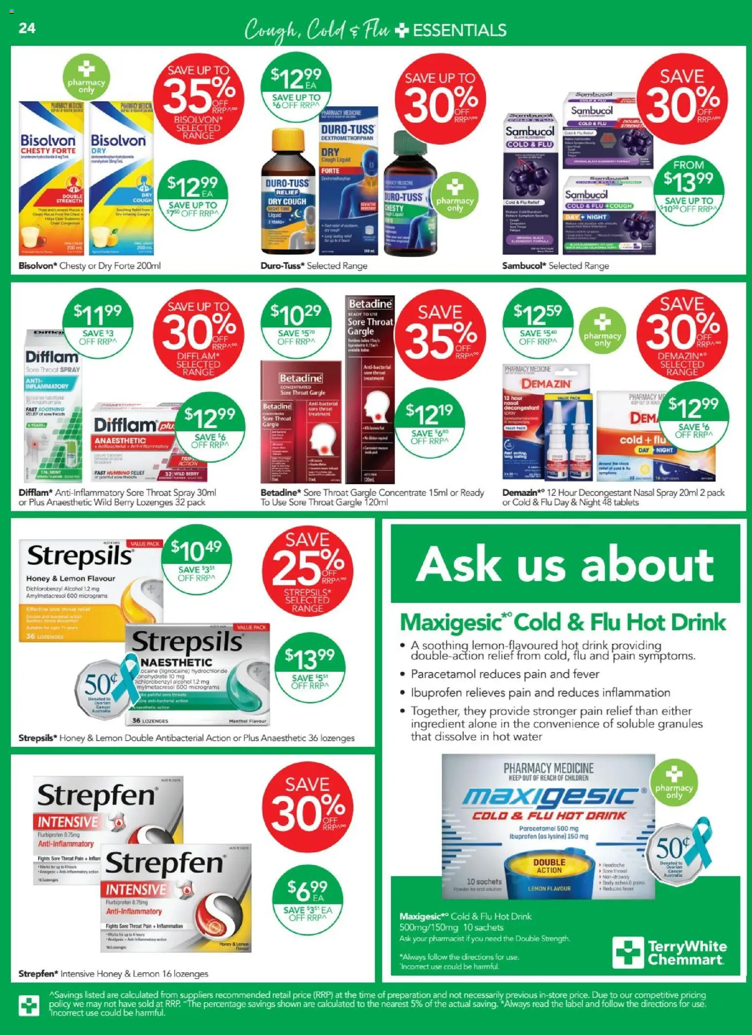 Terry White catalogue - valid from 16.04.2026 | Page: 24 | Products: Honey, Water, Lemon, Pain relief