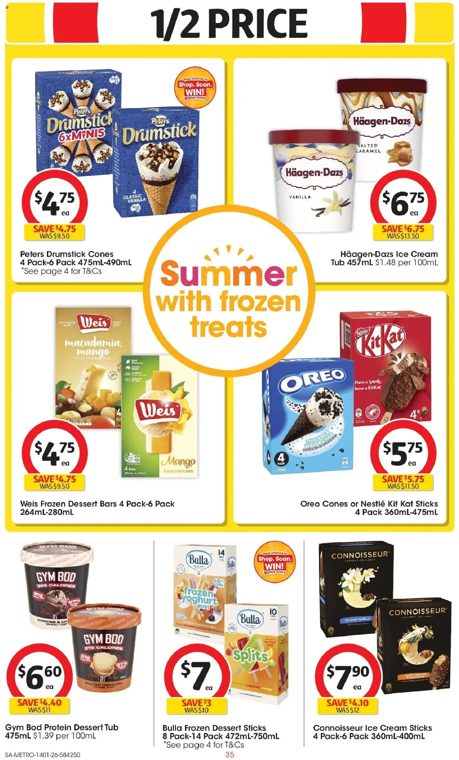 Coles catalogue - valid from 14.01.2026 | Page: 35 | Products: Yoghurt, Cream, Ice cream, Raspberry