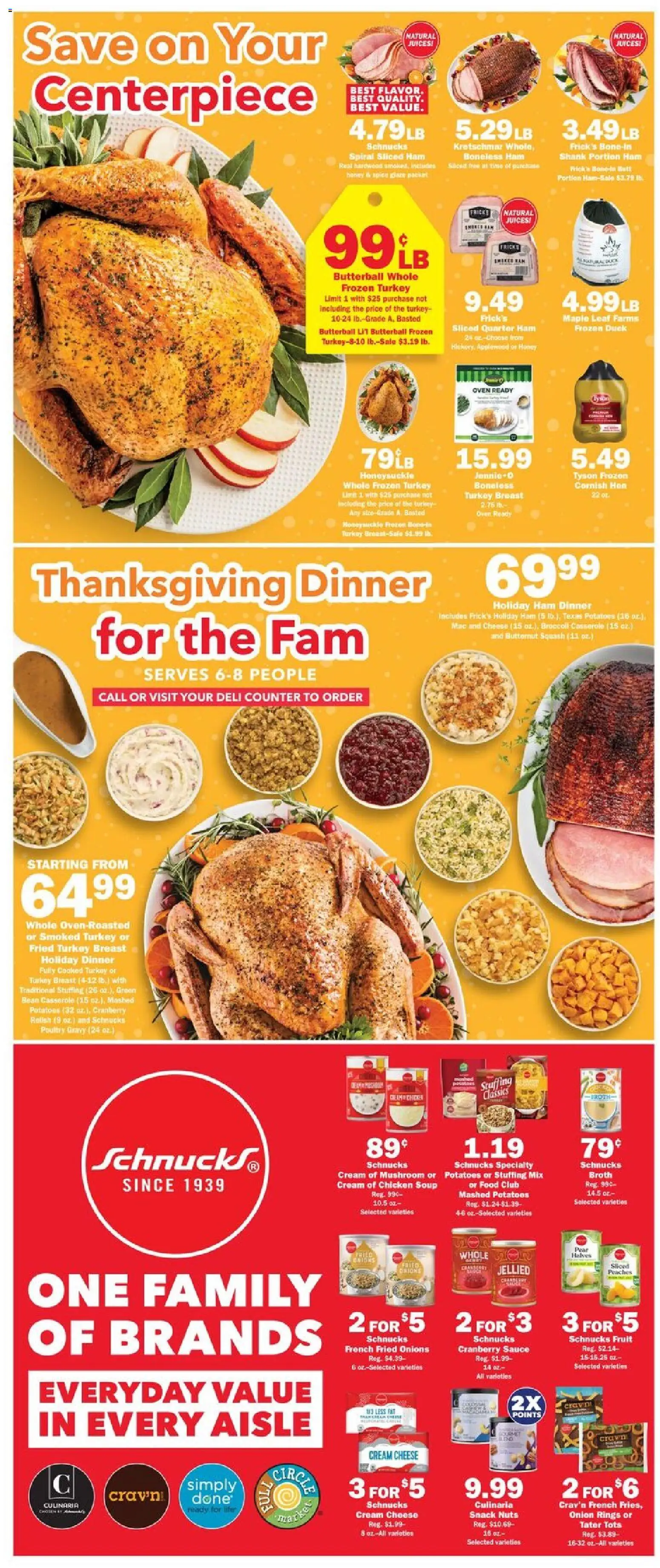 Schnucks Weekly Print Ad - IL - valid from 12.11.2025 | Page: 2 | Products: Peaches, Ham, Sauce, Onion