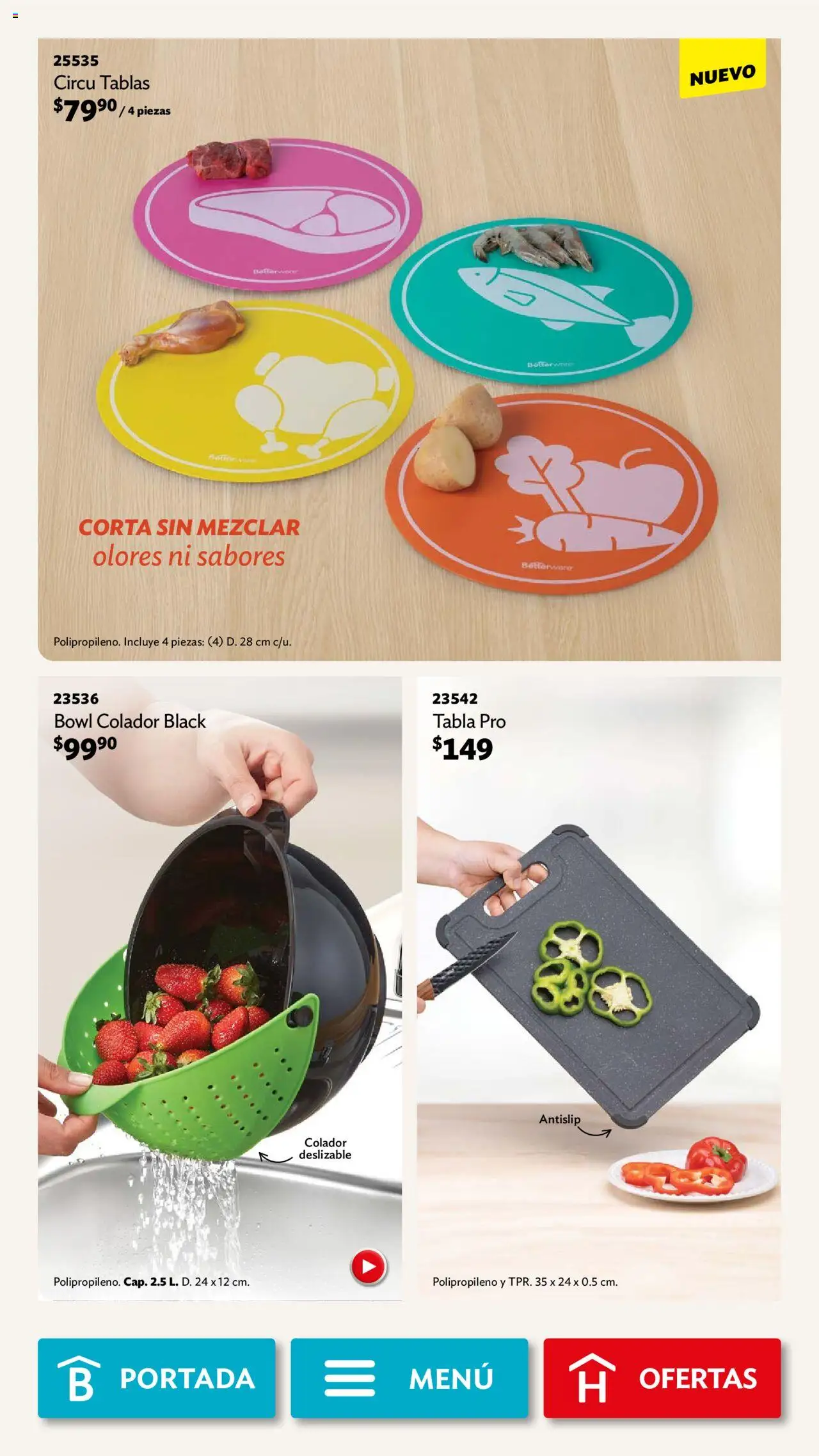Nuevas ofertas de Betterware válidas en toda la República Mexicana desde el 01.09.2025. ¡Encuentra las mejores ofertas en Betterware - Campaña 9 2025! | Página: 34 | Productos: Colador, Bowl