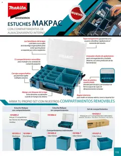 Vista previa de Makita catálogo Accesorios, nuevo folleto de la tienda, válido en México a partir del 08.07.2024 | Página: 115 | Productos: Bandeja, Mango, Estuche, Rejilla