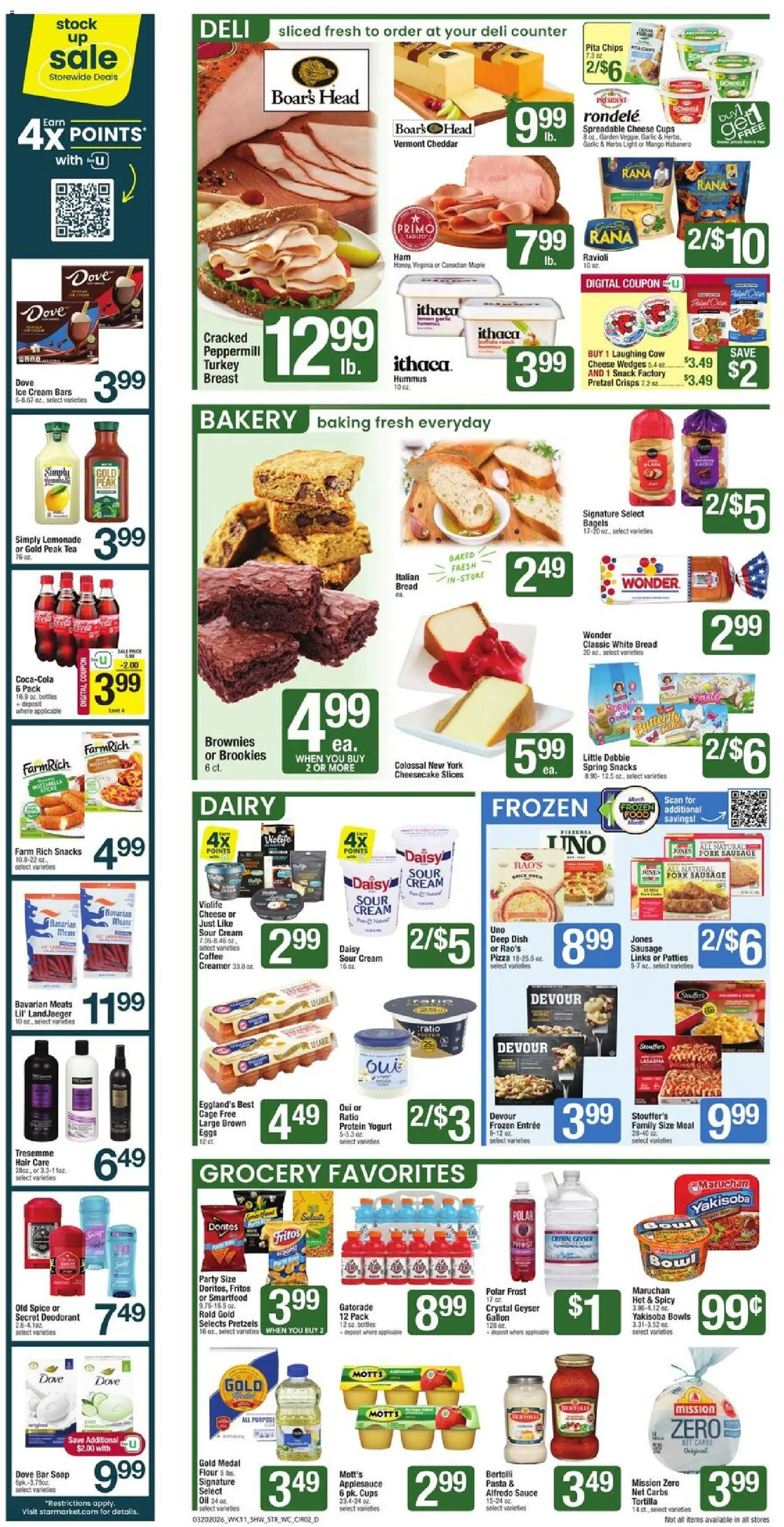 Star Market Weekly Ad - MA - valid from 20.03.2026 | Page: 2 | Products: Bakery, Cream, Bar Soap, Cheesecake