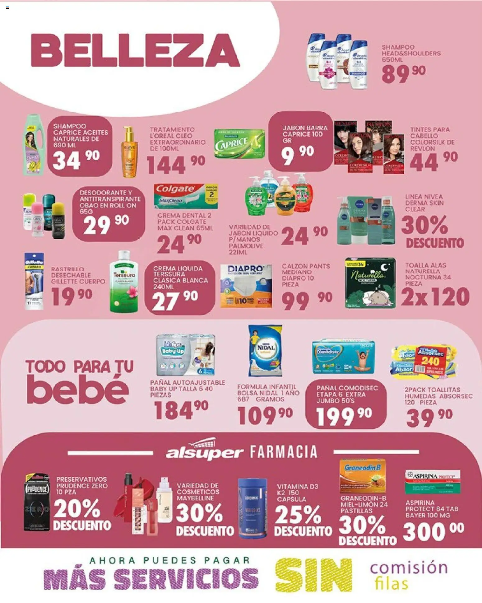 Nuevas ofertas de Alsuper válidas en toda la República Mexicana desde el 20.03.2026. ¡Encuentra las mejores ofertas en Alsuper folleto Calera! | Página: 4 | Productos: Antitranspirante, Calzón, Crema, Bolsa