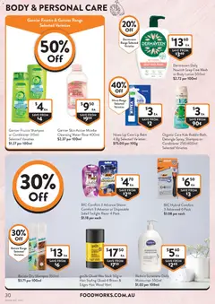 Preview of Foodworks Catalogue  - valid from 18.02.2026 | Page: 30 | Products: Conditioner, Moisturiser, Razor, Lip care