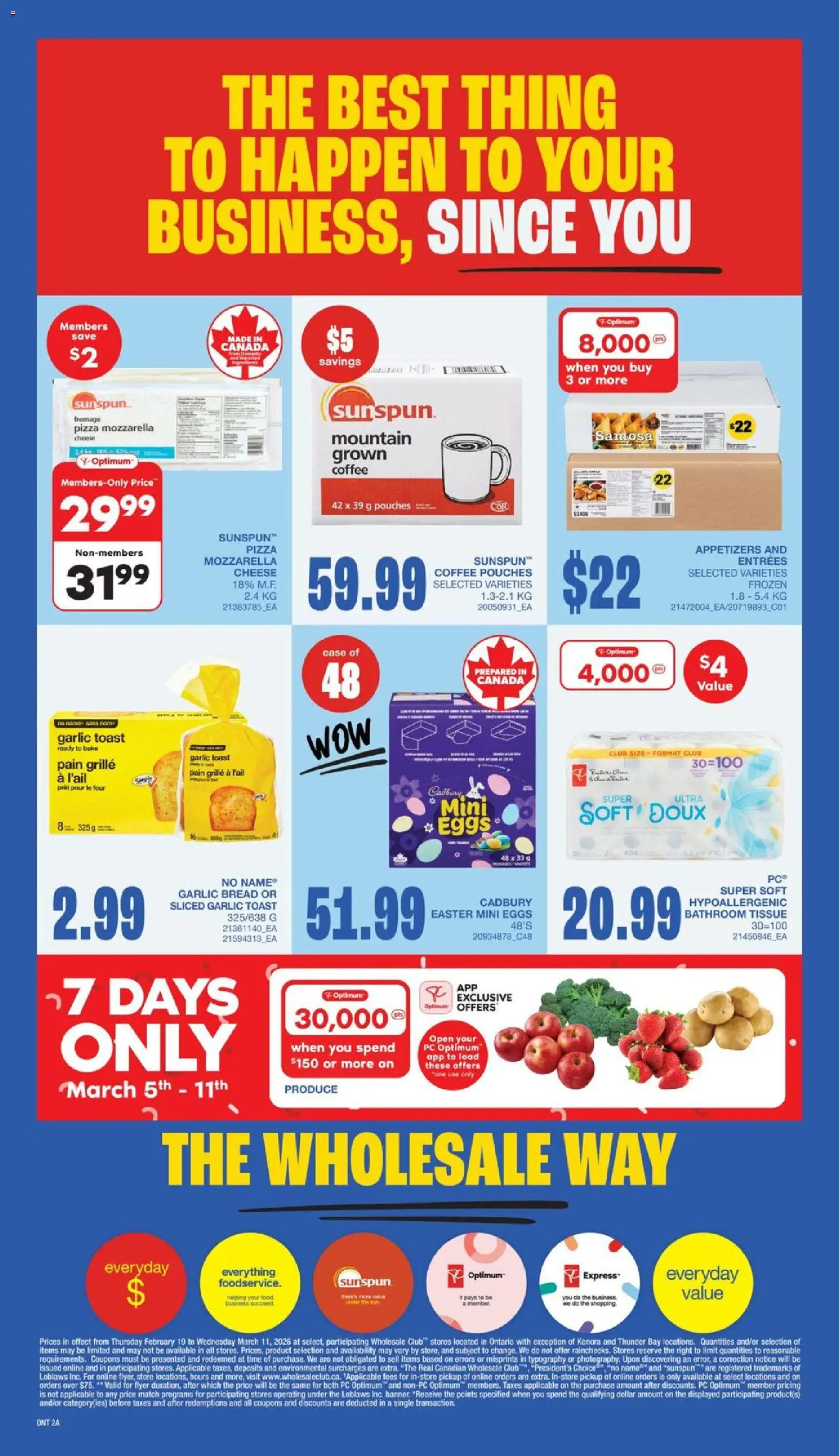 Wholesale Club flyer valid from 19.02.2026 | Page: 4 | Products: Ketchup, Cucumbers, Chicken, Pork