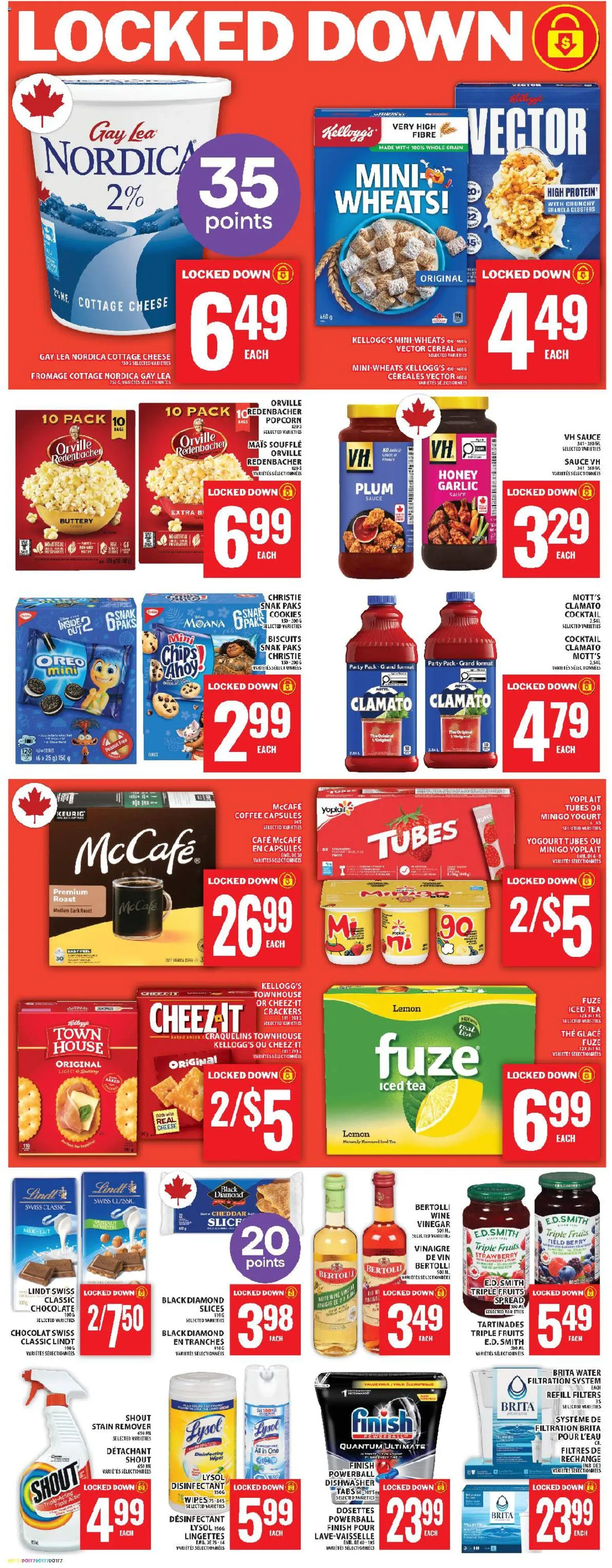 Food Basics flyer valid from 04.12.2025 | Page: 10 | Products: Tea, Cookies, Stain remover, Cheese