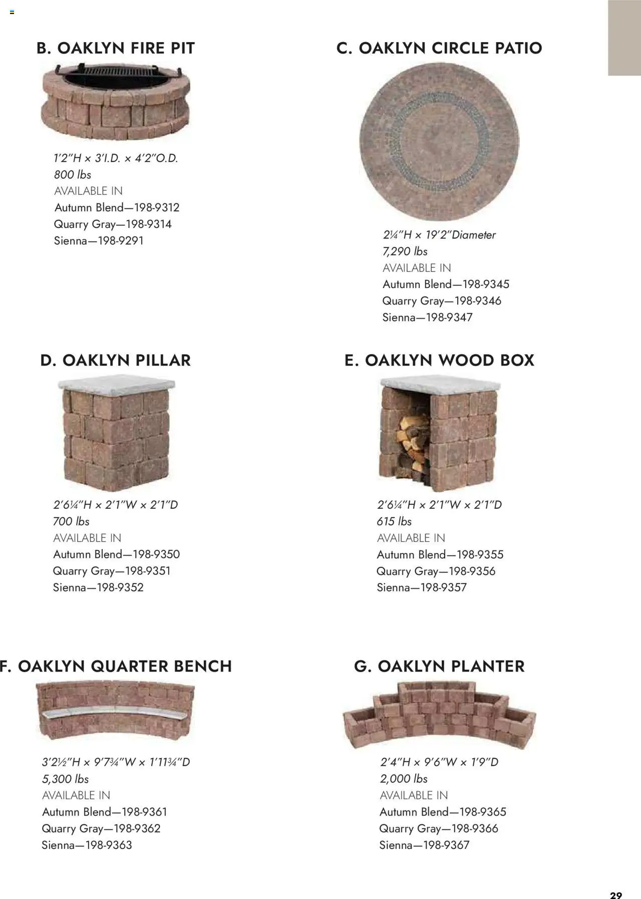 Menards Outdoor Living Block Projects & Bundles - valid from 13.03.2025 | Page: 29 | Products: Box