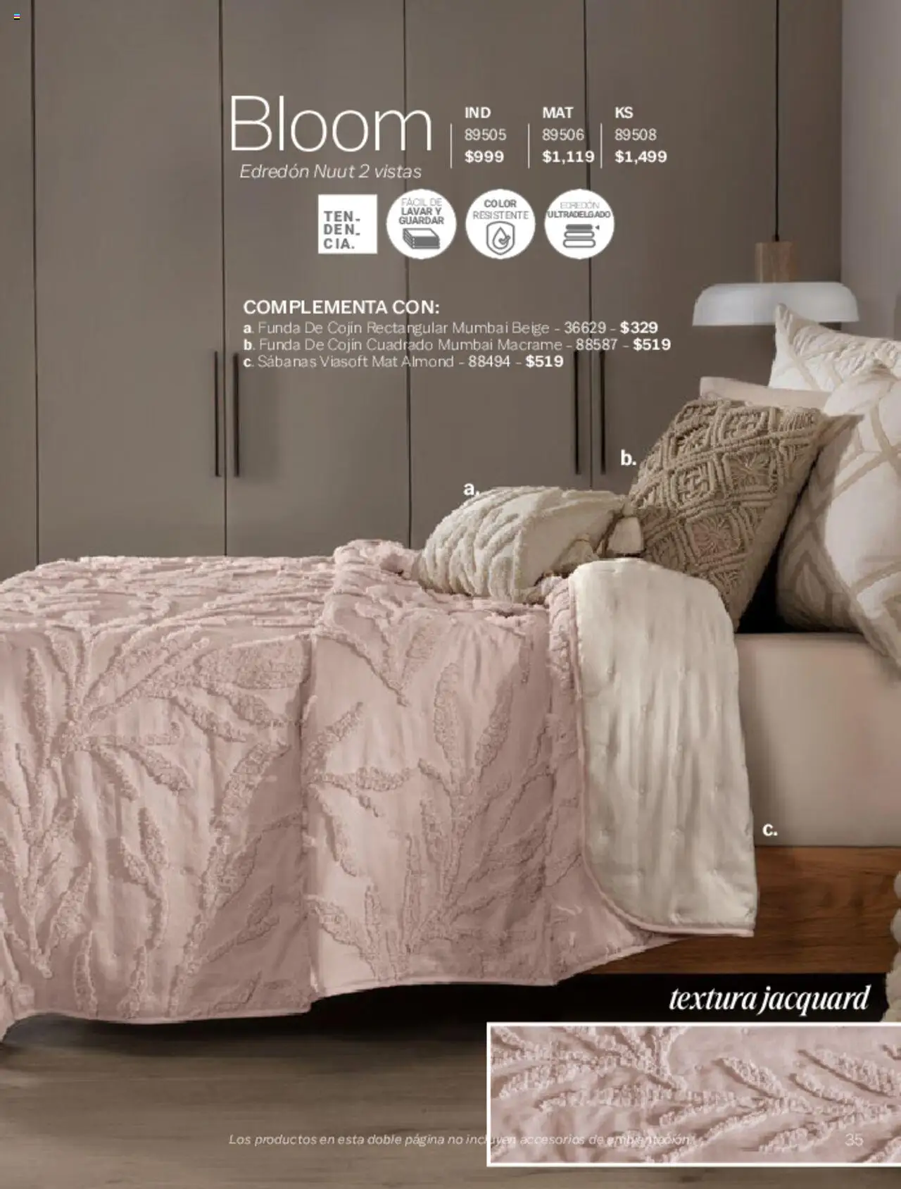 Nuevas ofertas de Vianney válidas en toda la República Mexicana desde el 07.03.2025. ¡Encuentra las mejores ofertas en Vianney catálogo Primavera! | Página: 37 | Productos: Funda, Sabanas