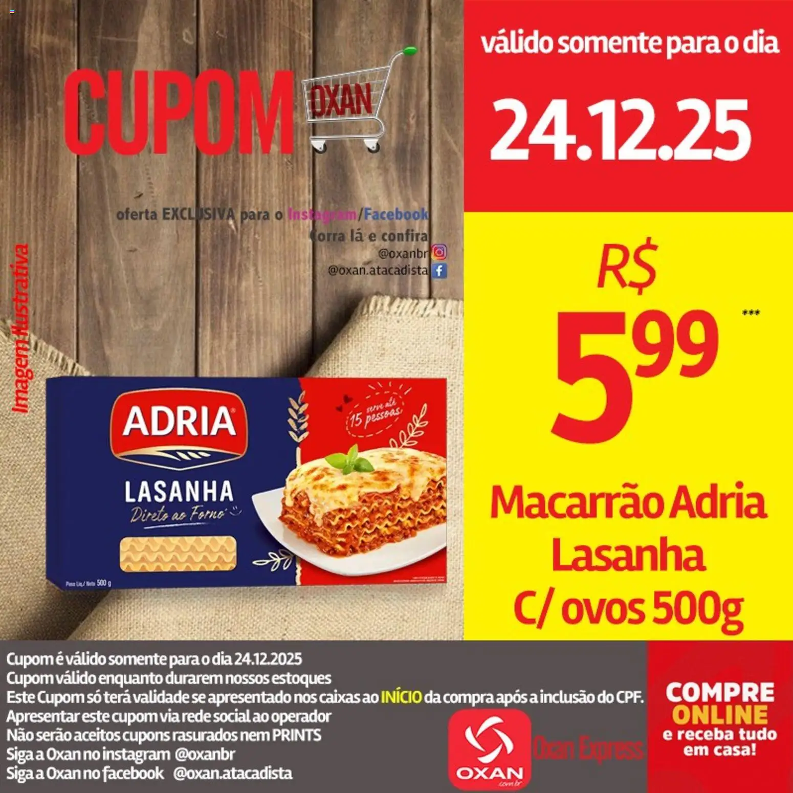 Oxan Atacadista Folheto - válido de 24.12.2025 | Página: 15 | Produtos: Ovos, Macarrão, Lasanha