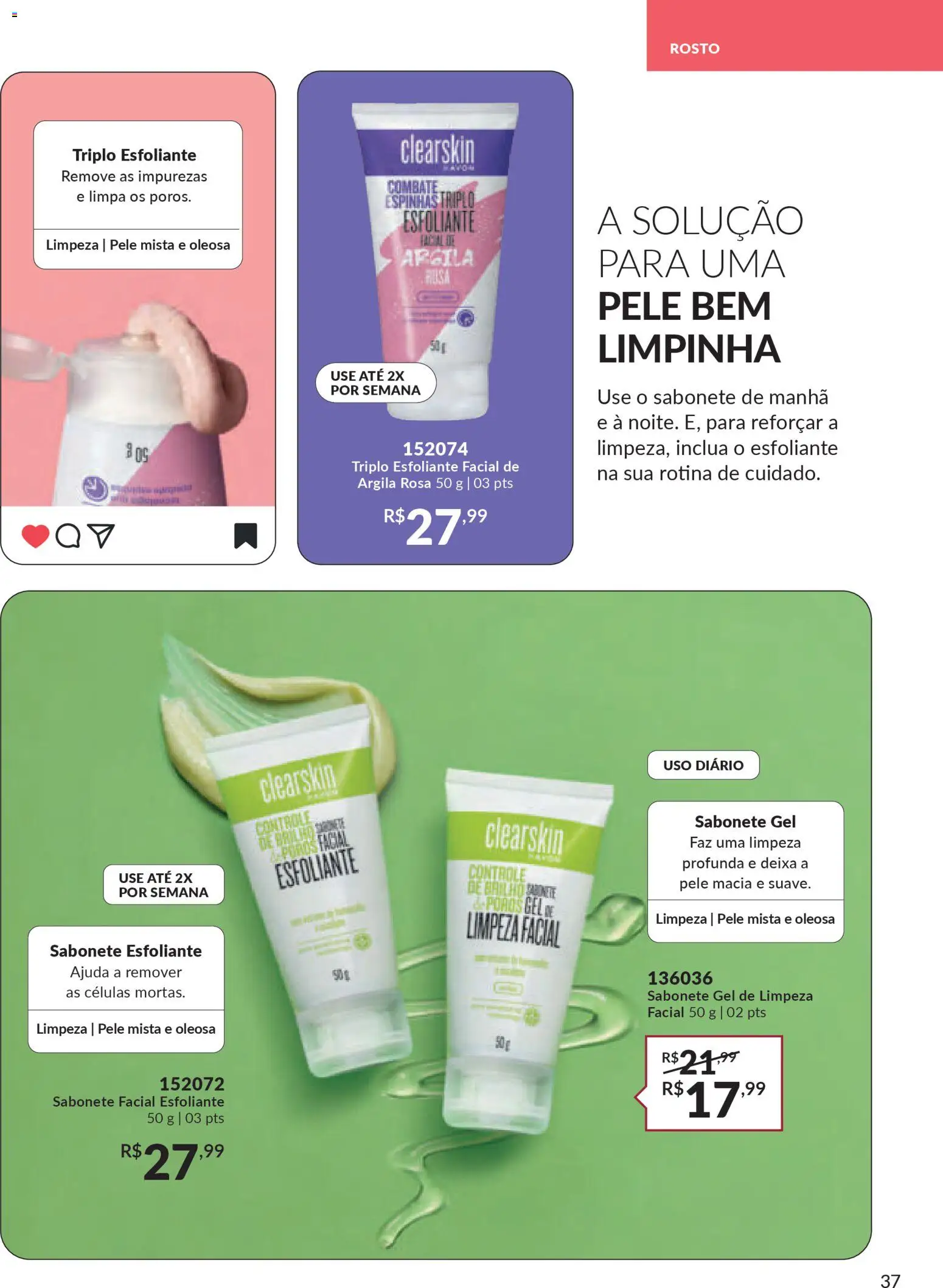 Avon Folheto - válido de 18.02.2026 | Página: 37 | Produtos: Argila, Gel de limpeza, Sabonete