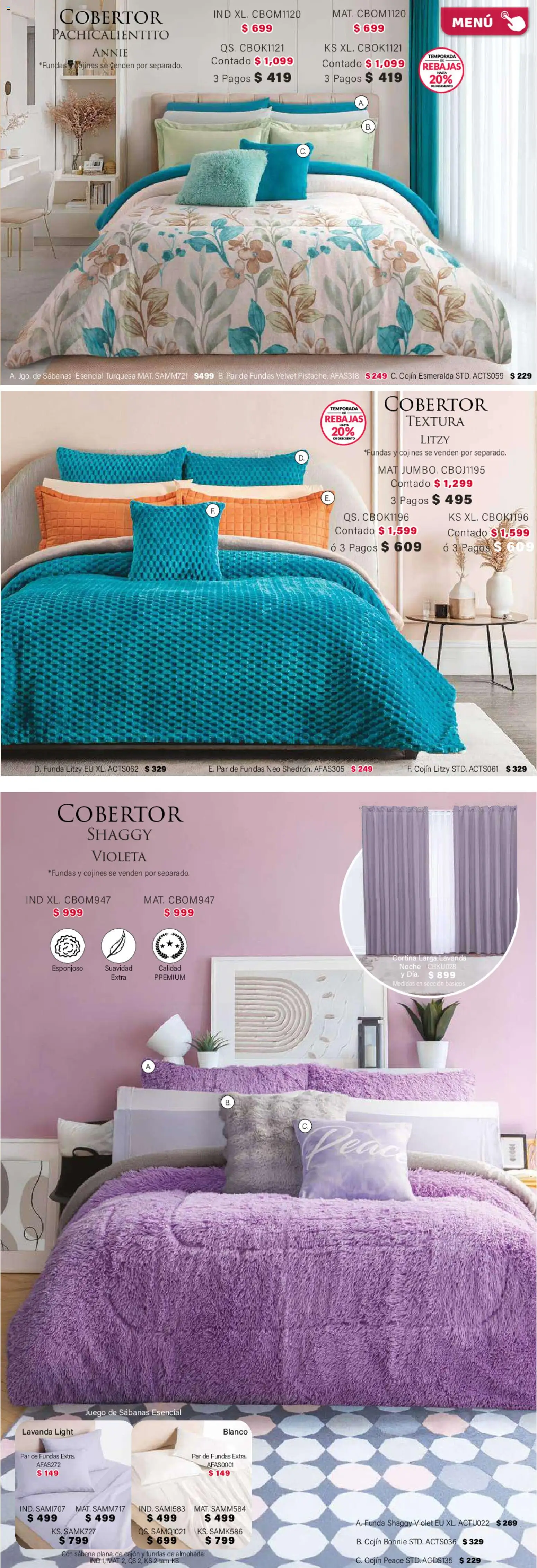 Nuevas ofertas de Colchas Concord válidas en toda la República Mexicana desde el 01.02.2026. ¡Encuentra las mejores ofertas en Colchas Concord catálogo! | Página: 163 | Productos: Cobertor, Juego, Funda, Sabanas