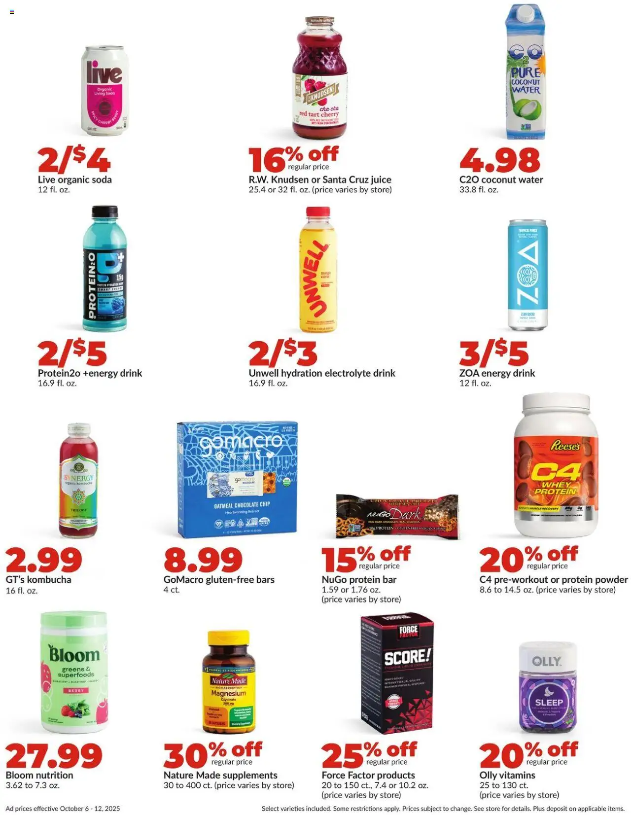 HyVee Weekly Ad - valid from 06.10.2025 | Page: 29 | Products: Magnesium, Powder, Chocolate, Water