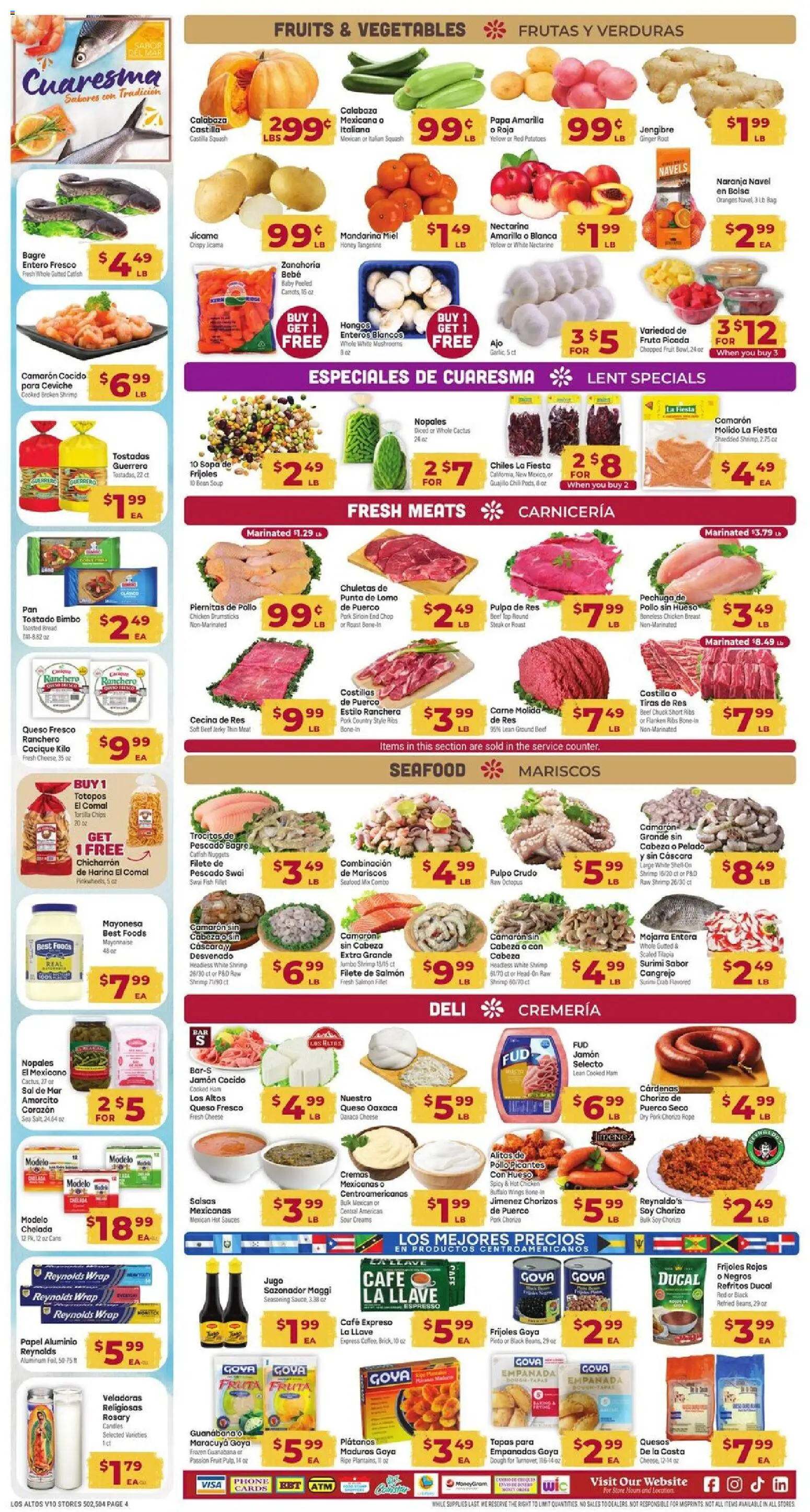 Cardenas Weekly Ad - AZ - valid from 25.02.2026 | Page: 4 | Products: Mushrooms, Bread, Coffee, Fruits