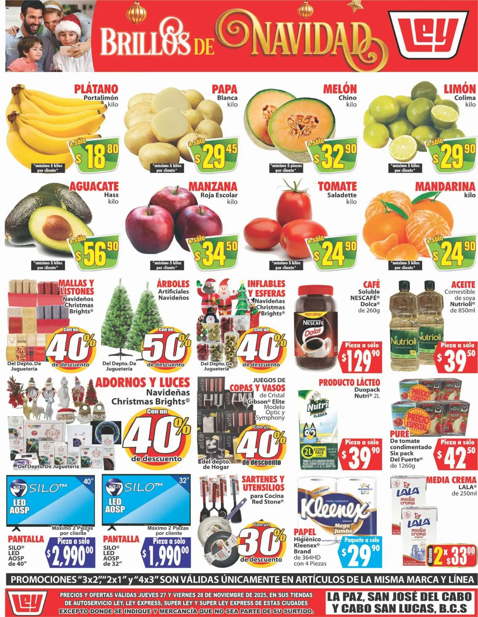 Nuevas ofertas de Casa Ley válidas en toda la República Mexicana desde el 27.11.2025. ¡Encuentra las mejores ofertas en Casa Ley folleto Autoservicio! | Página: 1 | Productos: Melón, Tomate, Aceite, Aguacate
