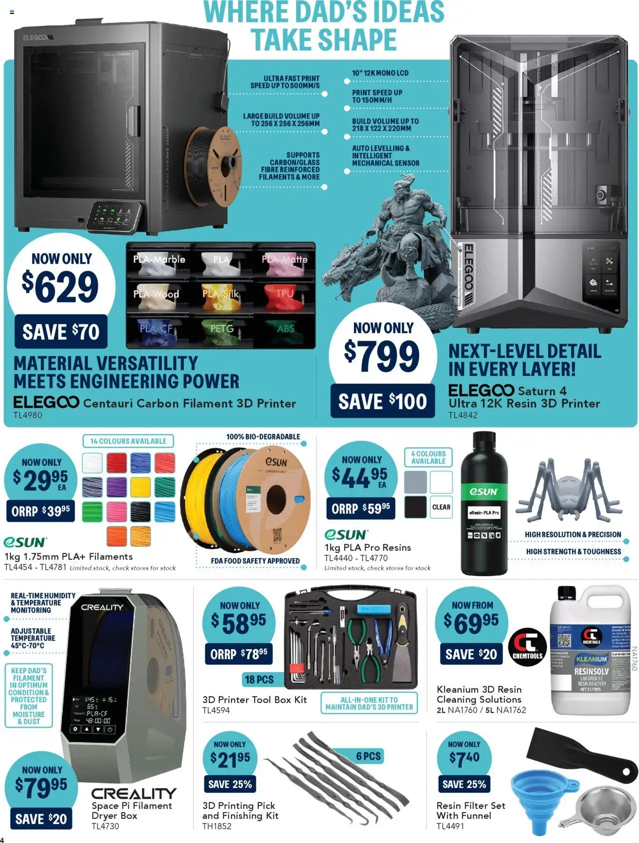 Jaycar catalogue - valid from 20.08.2025 | Page: 4 | Products: Box, Printer, Dryer
