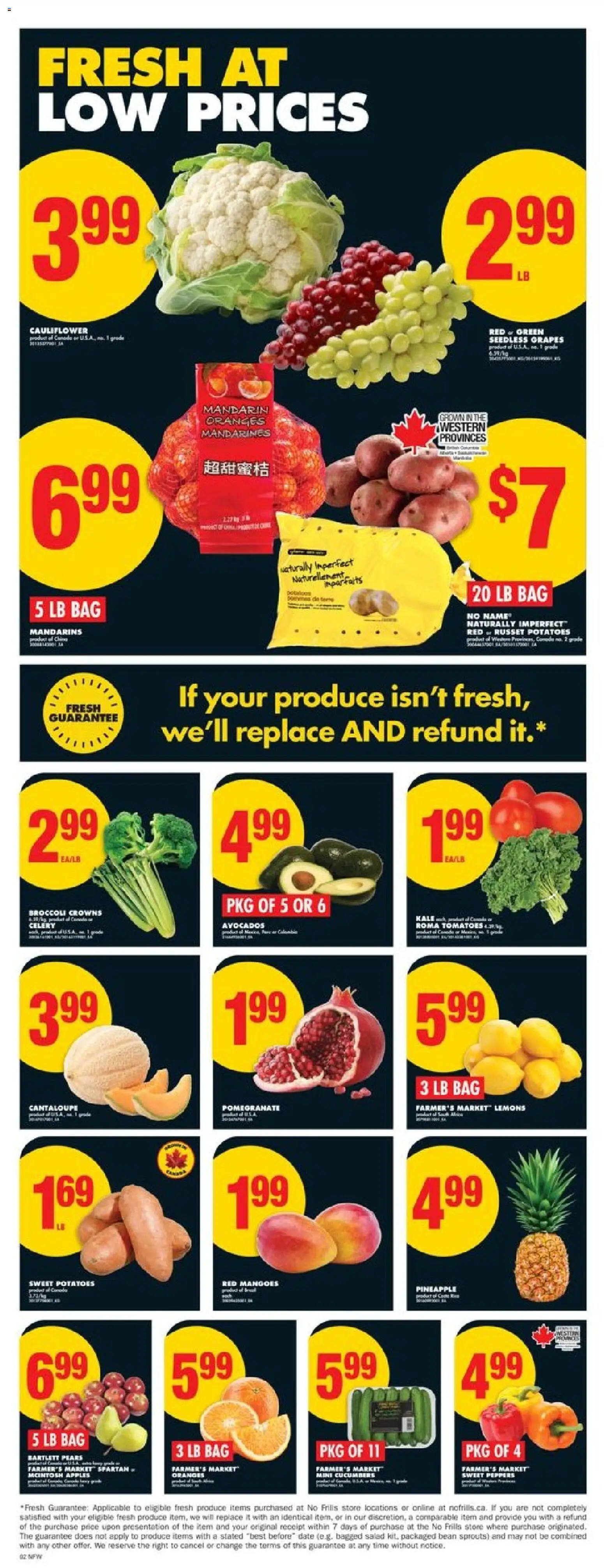 No Frills flyer valid from 06.11.2025 | Page: 2 | Products: Cucumbers, Bag, Apples, Tomatoes