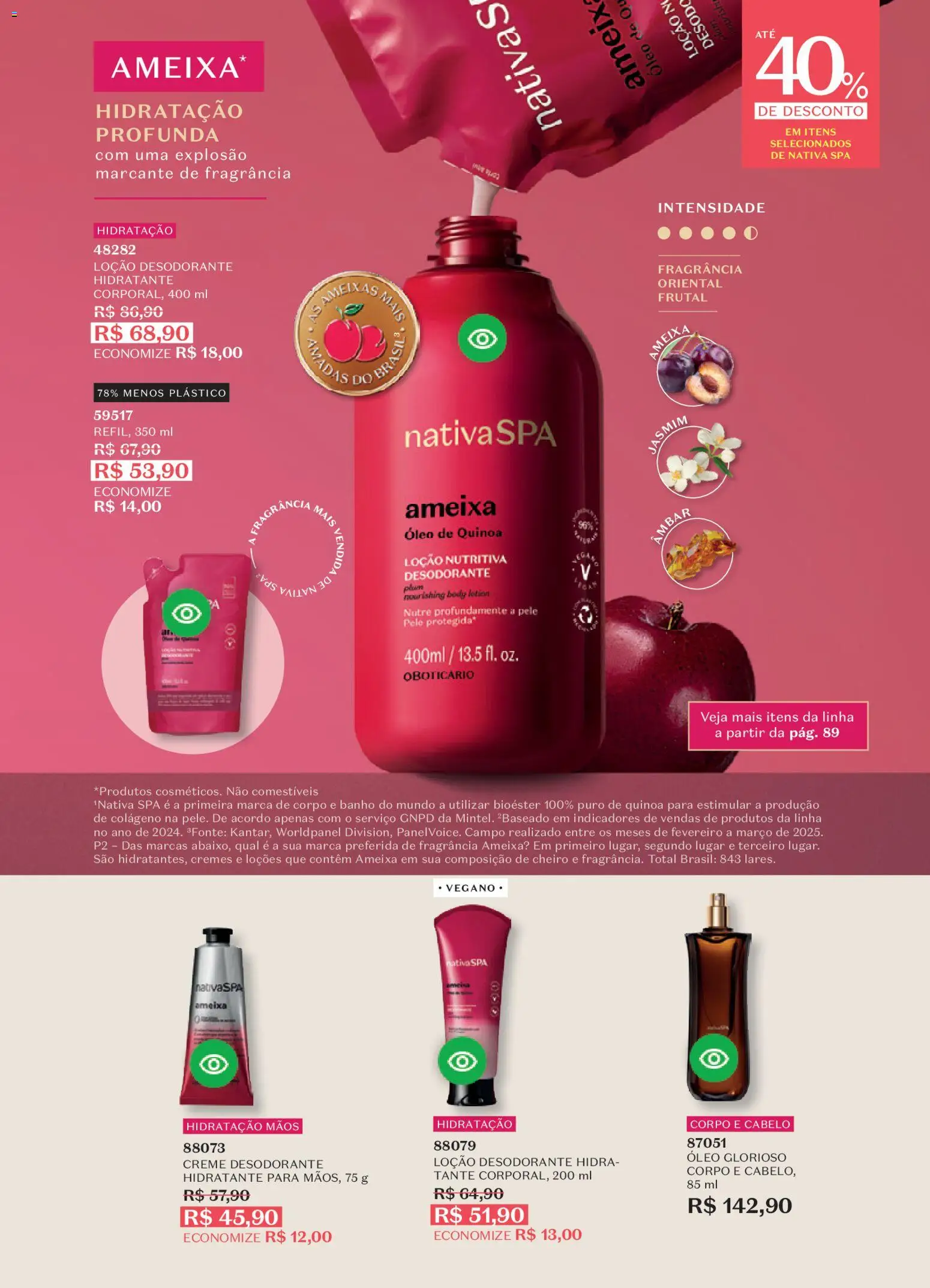 O Boticário Folheto - válido de 19.01.2026 | Página: 90 | Produtos: Colágeno, Quinoa, Fragrância, Creme