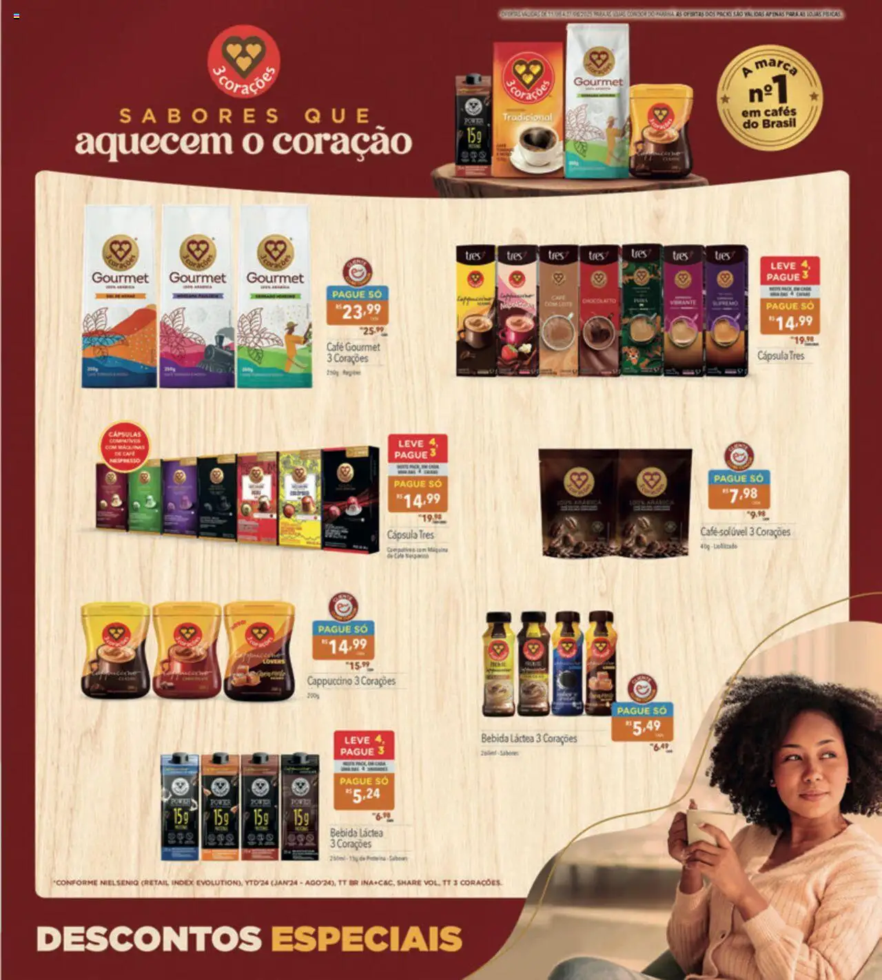 Supermercados Condor Folheto - válido de 11.08.2025 | Página: 5 | Produtos: Leite, Café, Bebida