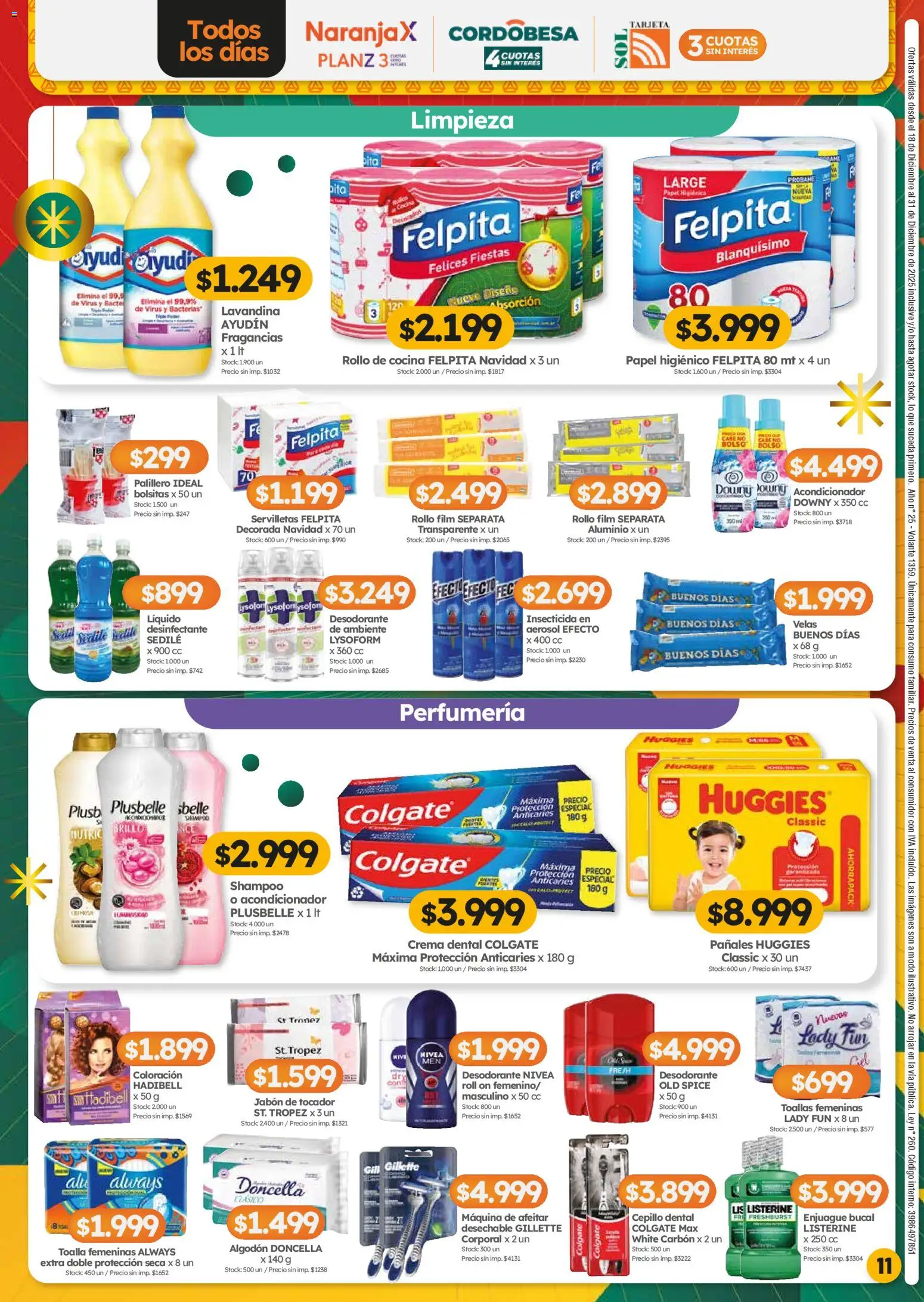 Cordiez ofertas │ válido desde el 18.12.2025 | Página: 11 | Productos: Algodón, Toallas, Maquina de afeitar, Jabón