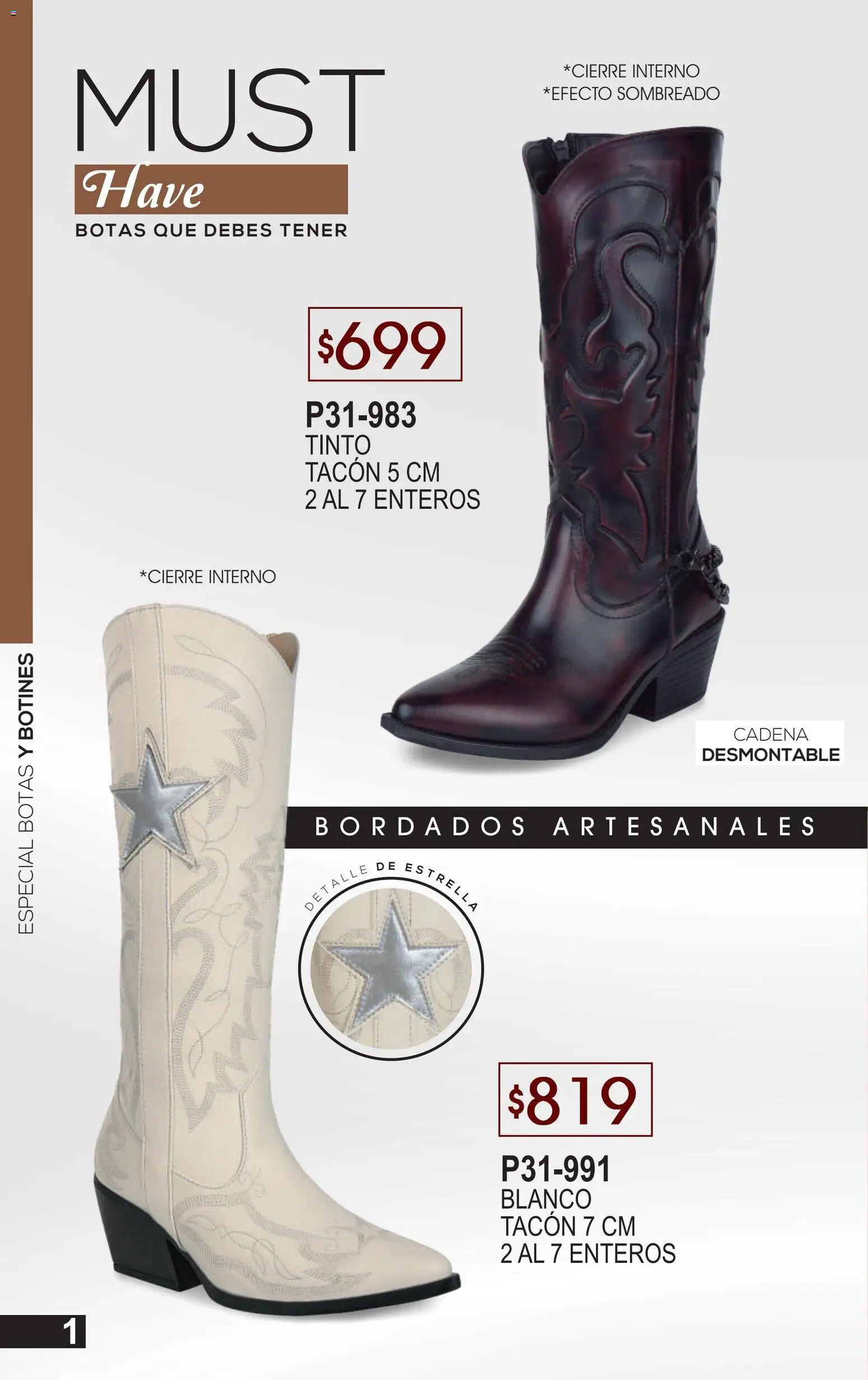 Nuevas ofertas de Cklass válidas en toda la República Mexicana desde el 02.01.2026. ¡Encuentra las mejores ofertas en Cklass catálogo Especial Botas y Botines! | Página: 2 | Productos: Botas, Botines, Cadena