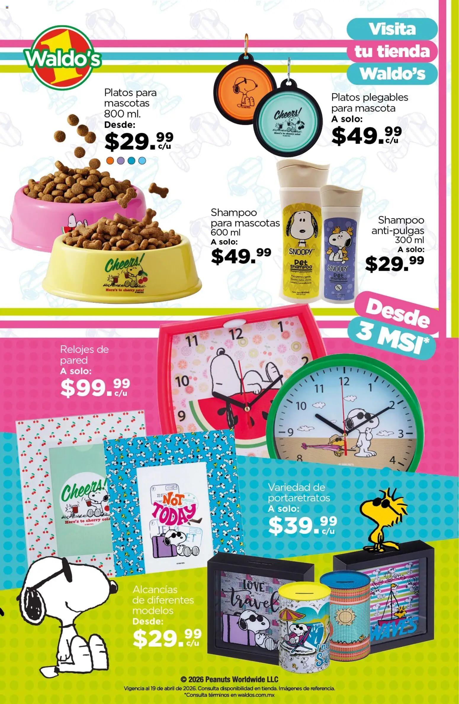 Nuevas ofertas de Waldo's válidas en toda la República Mexicana desde el 04.03.2026. ¡Encuentra las mejores ofertas en Waldo's catálogo Peanuts! | Página: 7