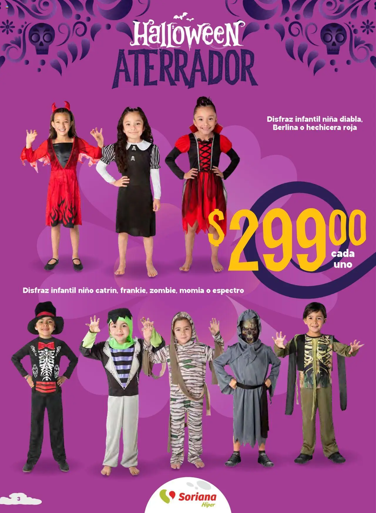 Nuevas ofertas de Soriana válidas en toda la República Mexicana desde el 16.10.2025. ¡Encuentra las mejores ofertas en Soriana - Halloween y Día de muertos Híper Nacional! | Página: 3