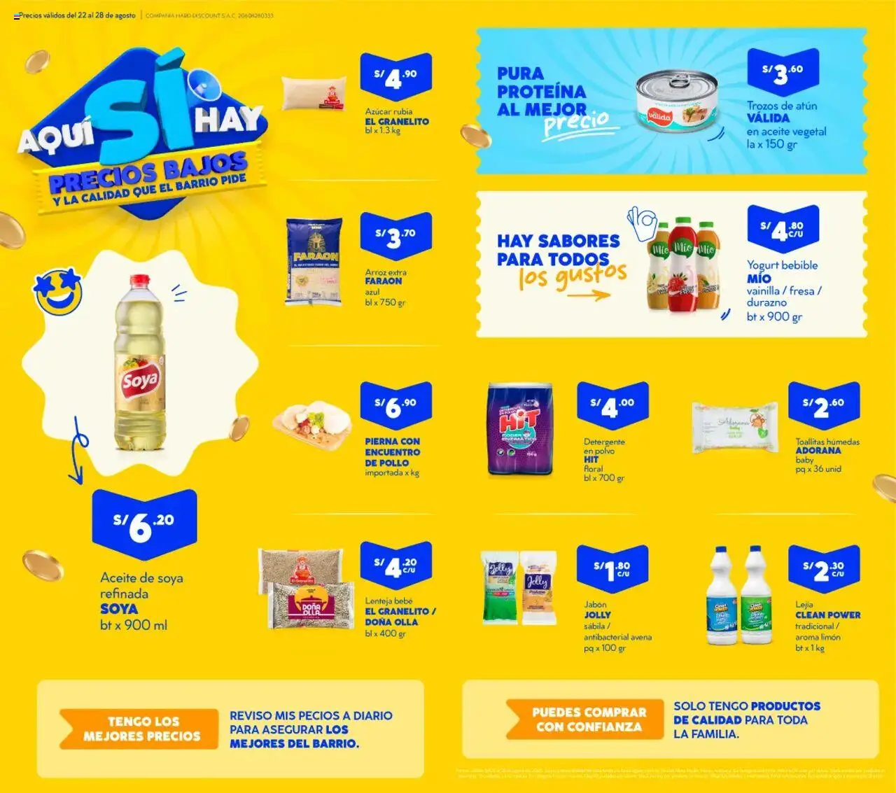 Catálogo Mass válido desde 22.08.2025 | Página: 1 | Productos: Jabón, Arroz, Avena, Polvo