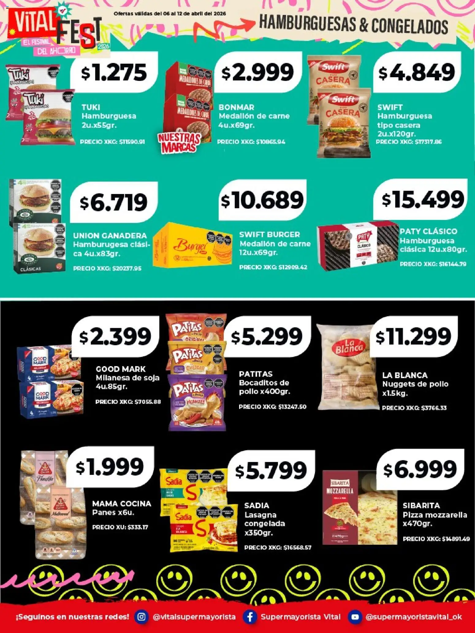 Vital - Especial de frescos │ válido desde el 06.04.2026 | Página: 5 | Productos: Cocina, Pollo, Milanesa, Pizza