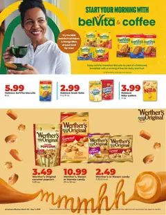Preview of HyVee weekly ads valid from 30.03.2026 | Page: 6 | Products: Butter, Coffee, Candies, Cream
