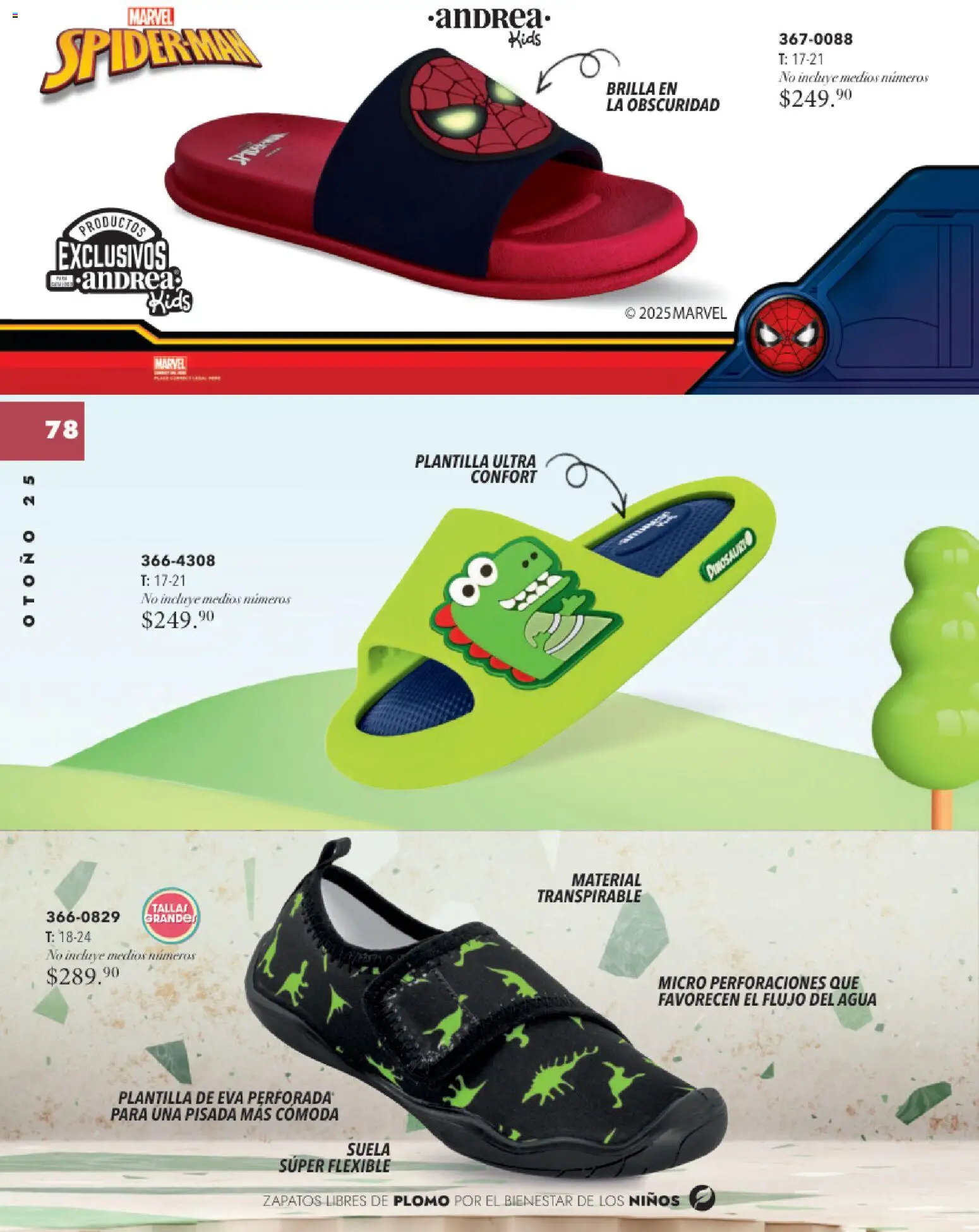 Nuevas ofertas de Andrea válidas en toda la República Mexicana desde el 26.11.2025. ¡Encuentra las mejores ofertas en Andrea catálogo Infantil Kids! | Página: 77 | Productos: Zapatos, Agua, Flexible