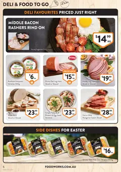 Preview of Foodworks catalogue  - valid from 01.04.2026 | Page: 6 | Products: Bacon, Salami, Vegetables, Cauliflower